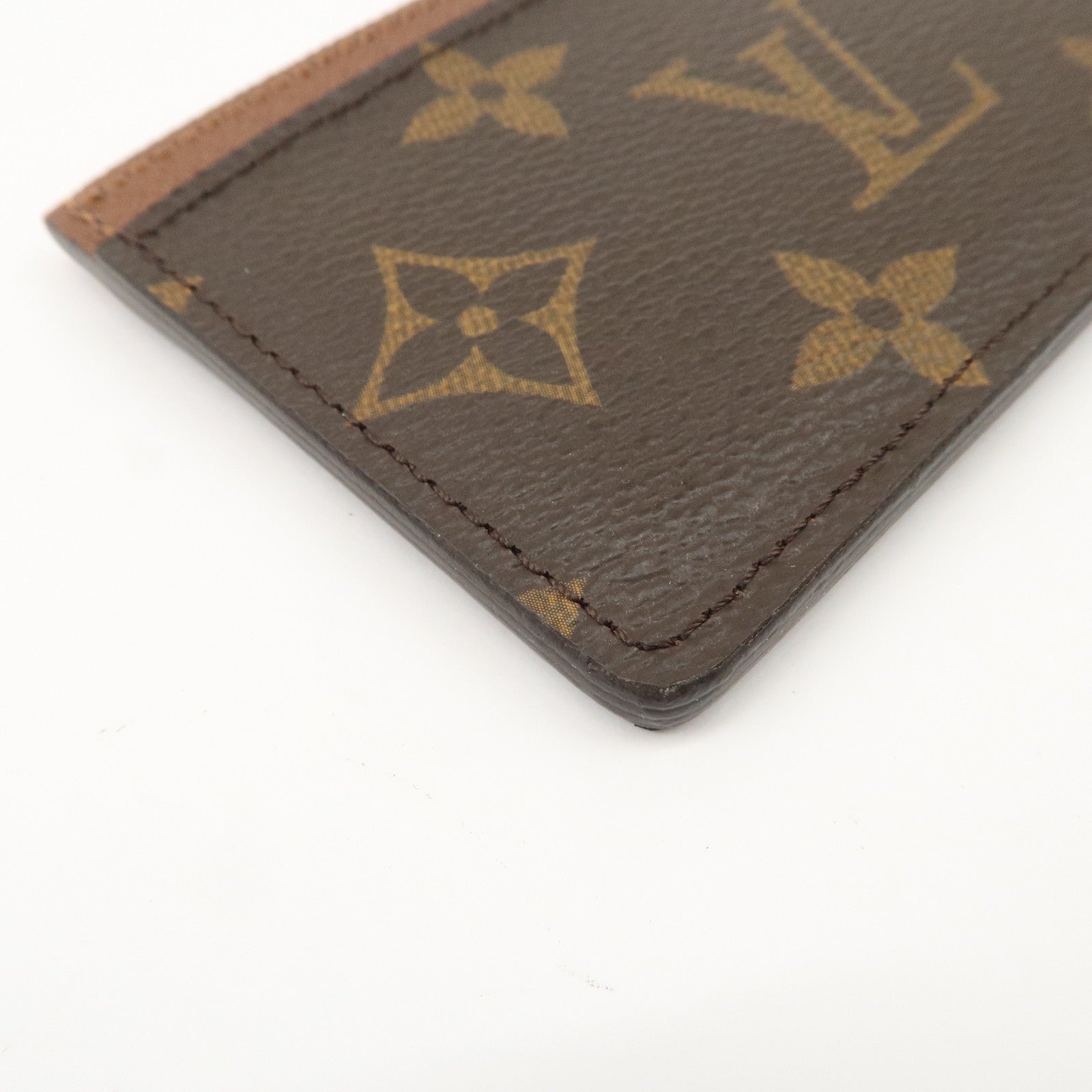 Louis Vuitton Monogram Porte Cartes Simple Card Case M61733 Used