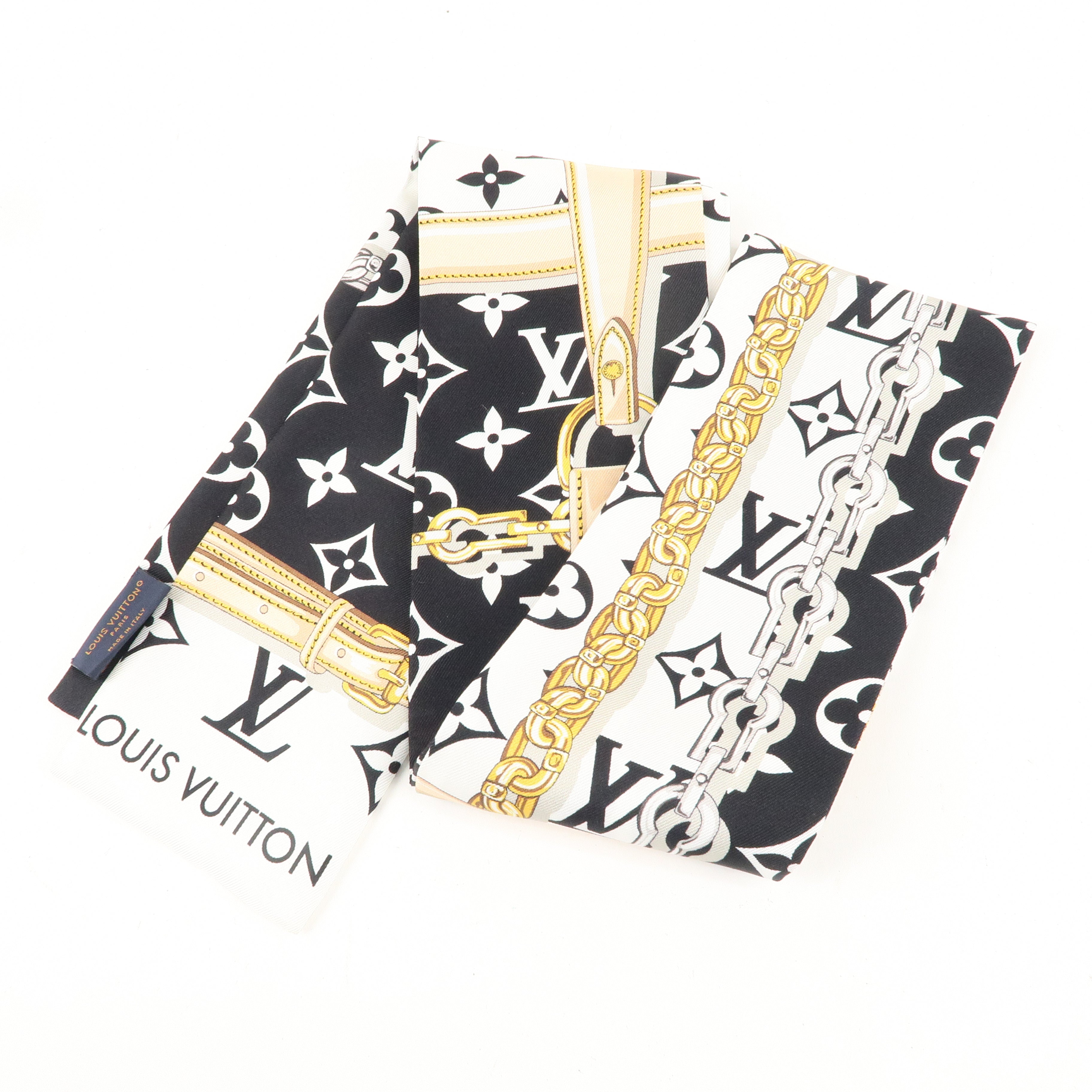 Louis Vuitton Bandeau Monogram Confidential 100% Silk Noir M78656