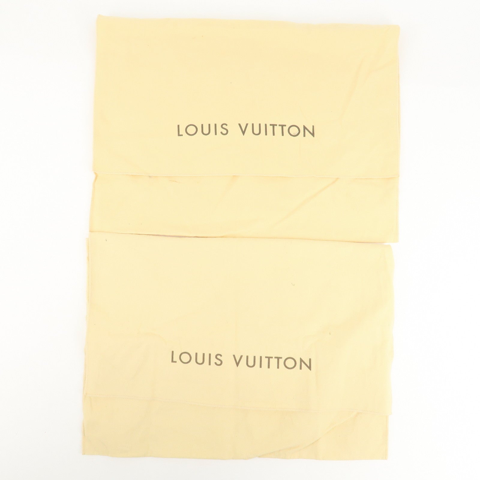 Louis Vuitton Set of 10 Dust Bag Storage Bag Flap Style Beige Used