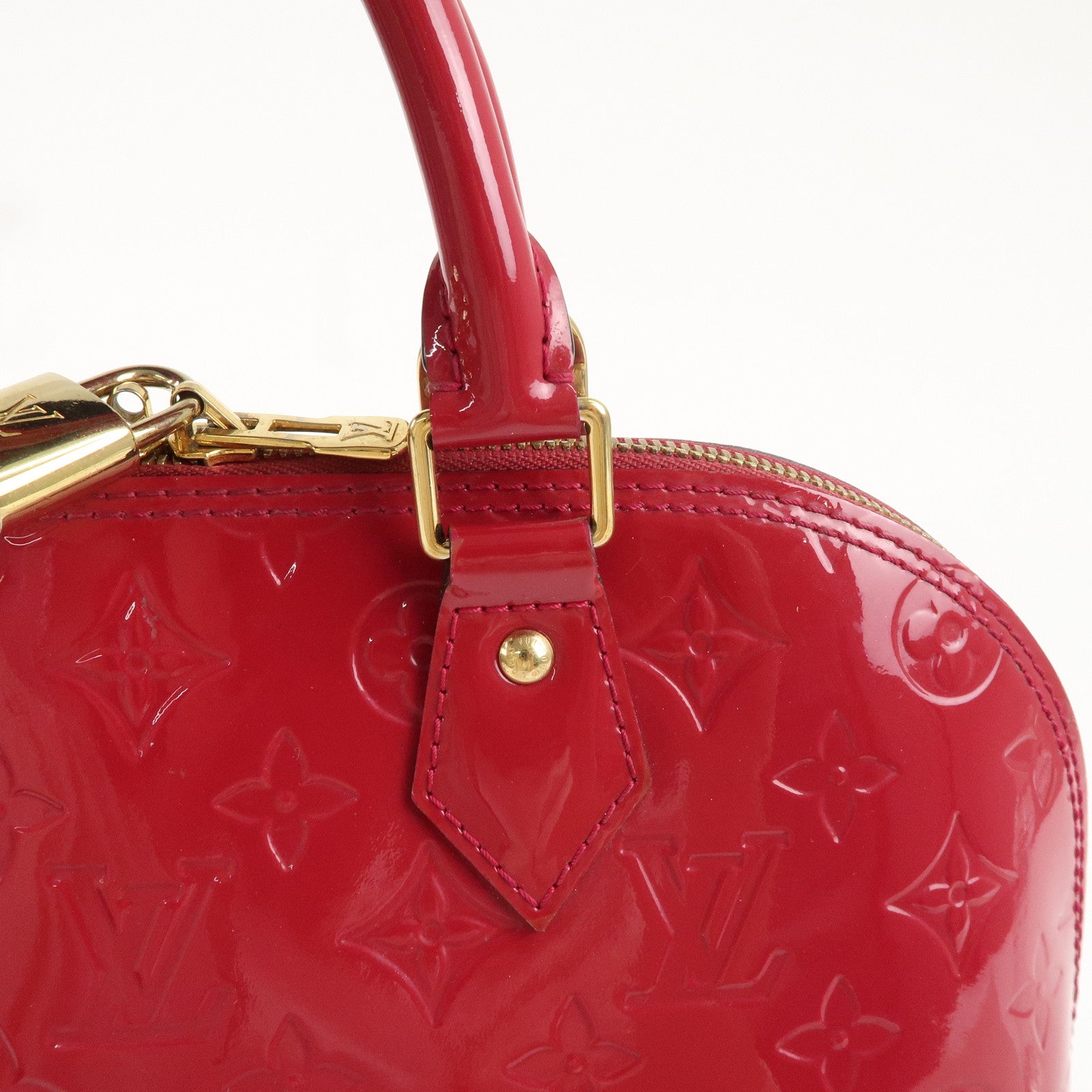 Louis Vuitton Monogram Vernis Alma PM Hand Bag Rose Indien M91770