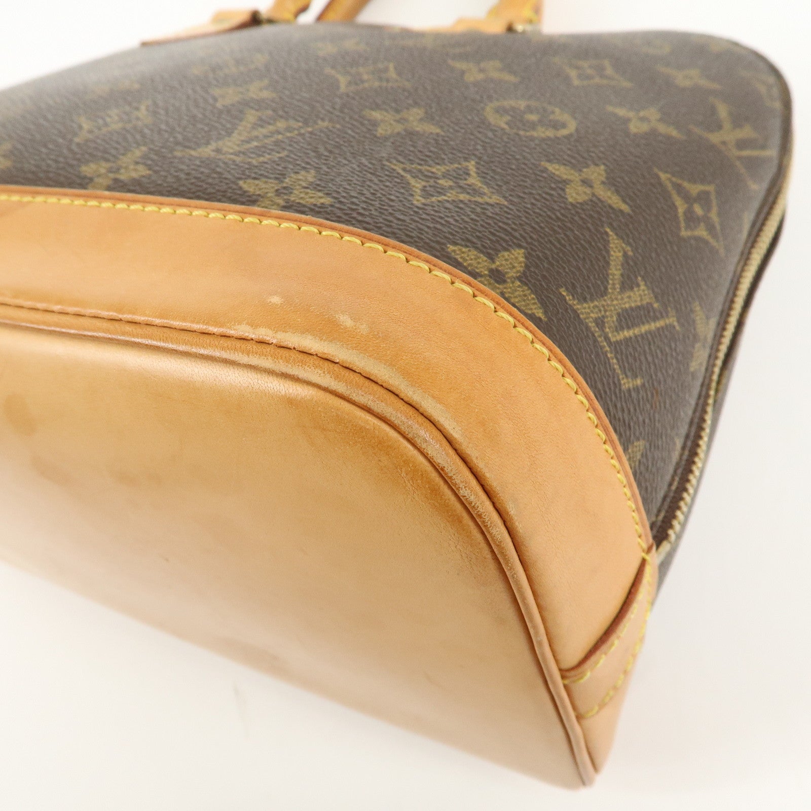 Louis Vuitton Monogram Alma Hand Bag Brown M51130