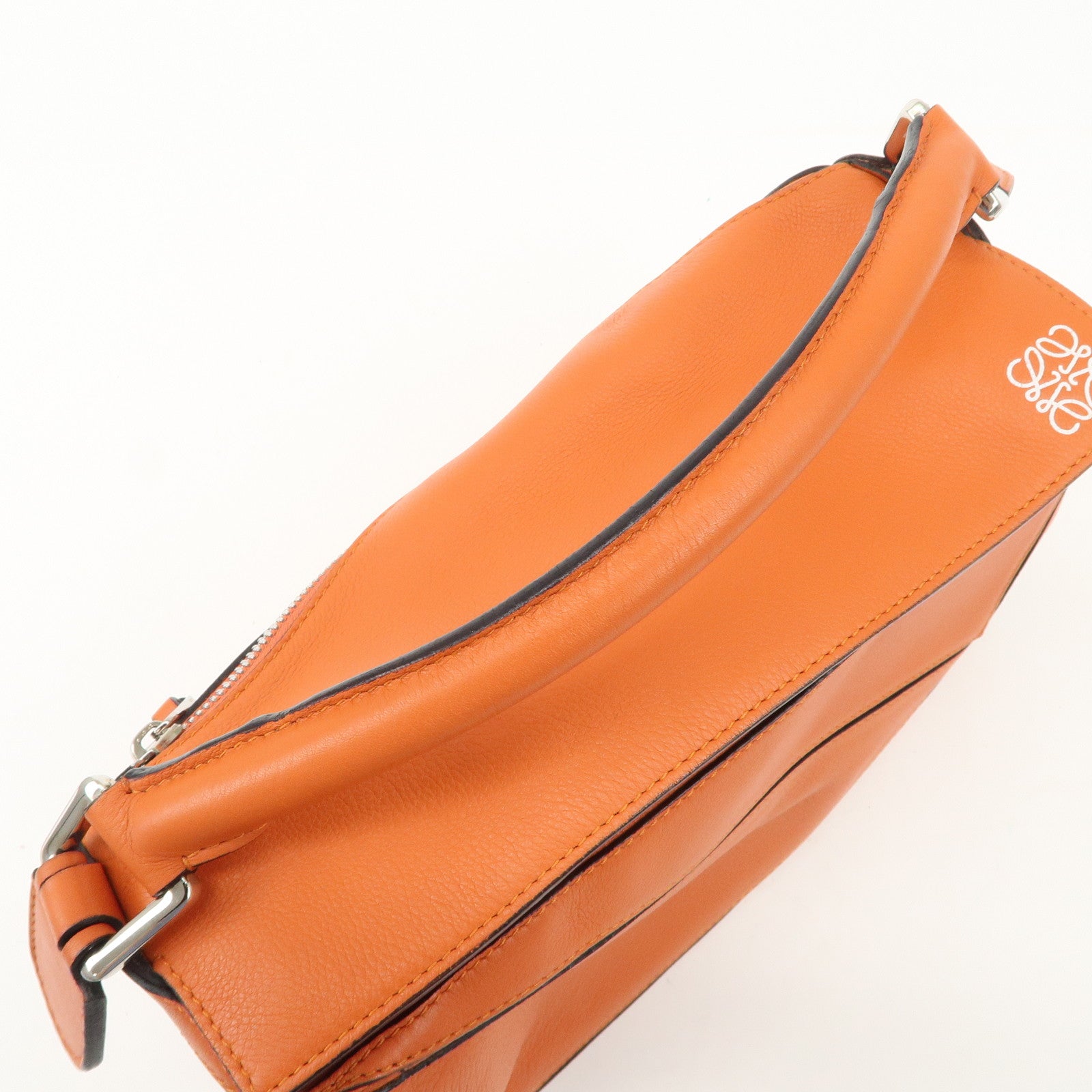 LOEWE Leather Puzzle Bag Small Hand Bag Orange