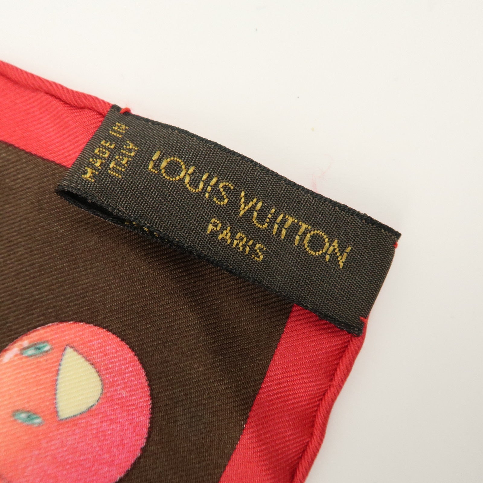 Louis Vuitton Monogram Cherry Silk 100% Scarf M71962 Used