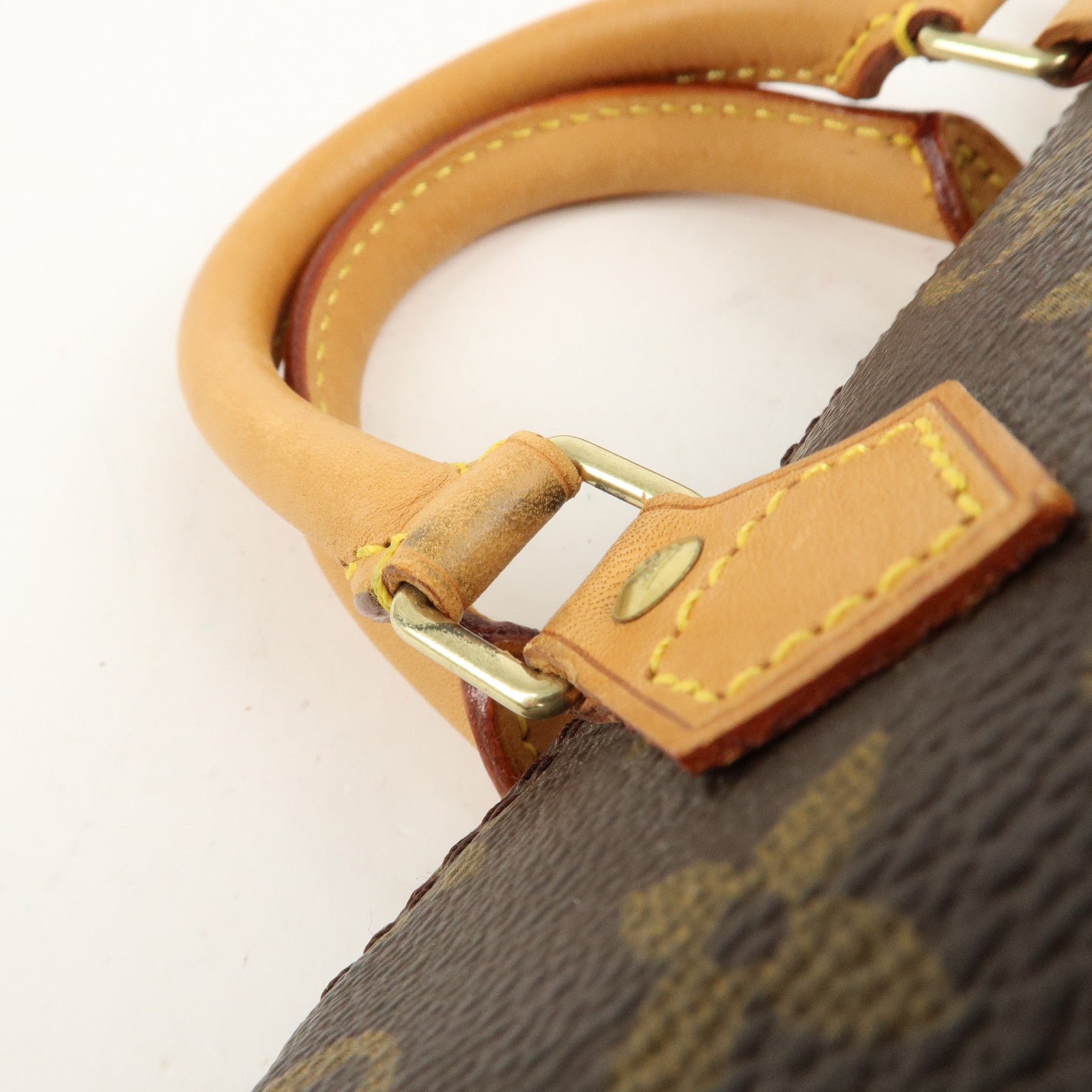 Louis Vuitton Monogram Mini Speedy Hand Bag Brown M41534 Used