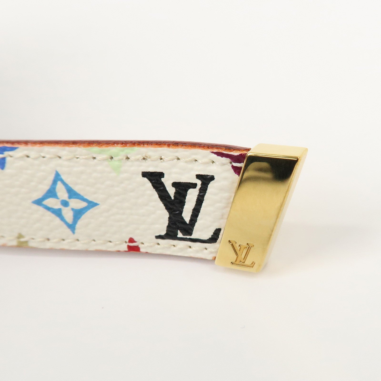 Louis Vuitton Monogram Multicolor Saint Tulle Belt Blanc 70/28 Used