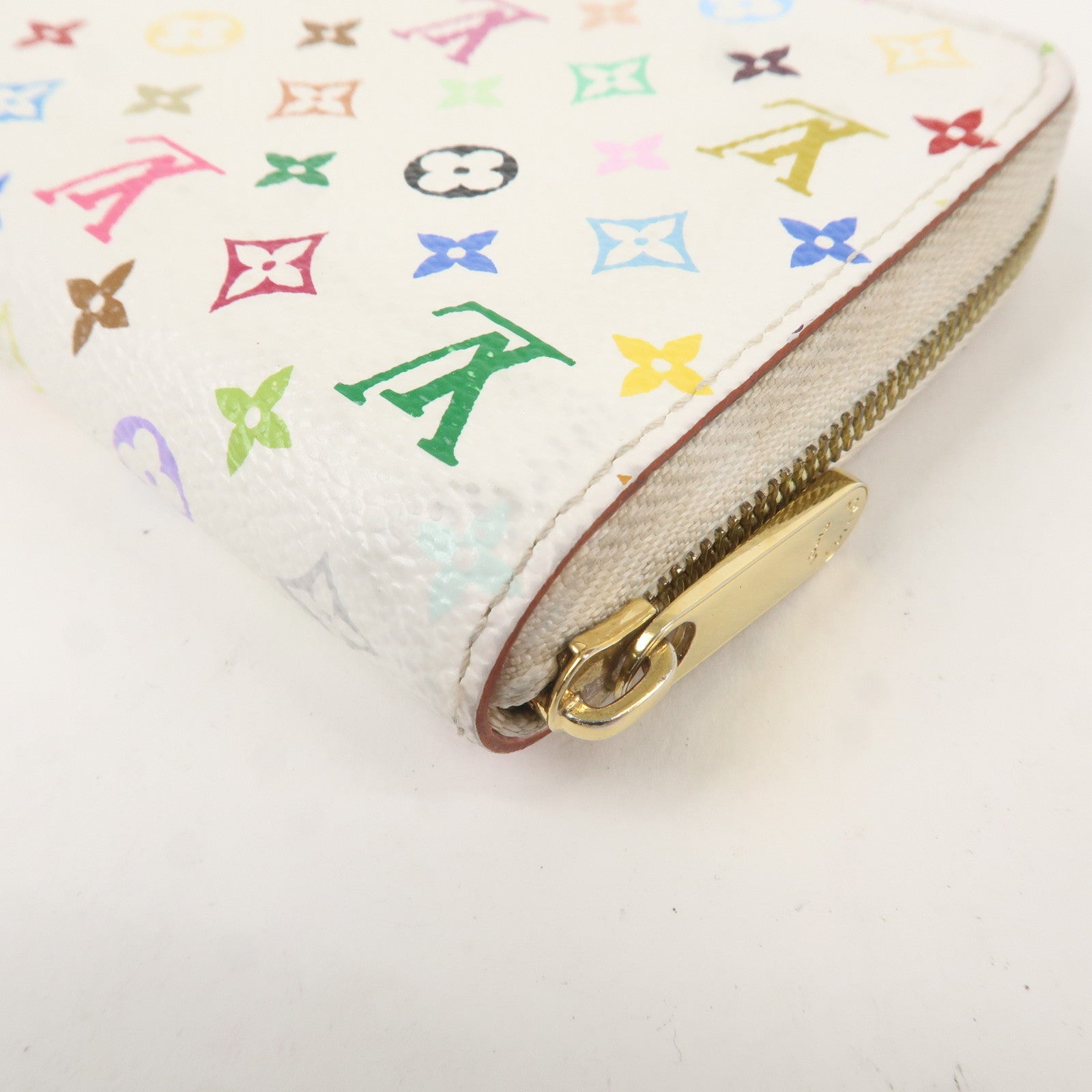 Louis Vuitton Monogram Multi Color Zippy Coin Purse Blanc M93741