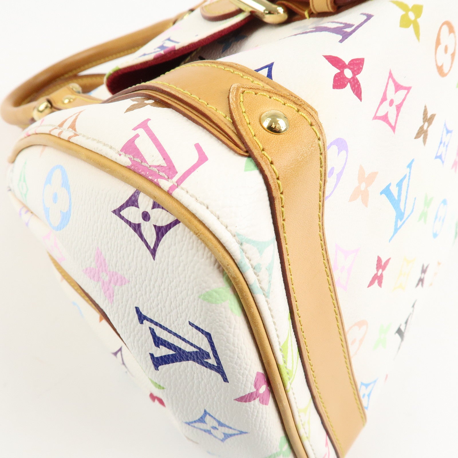 Louis Vuitton Monogram Multi Color Priscilla Hand Bag Blanc M40096 Used