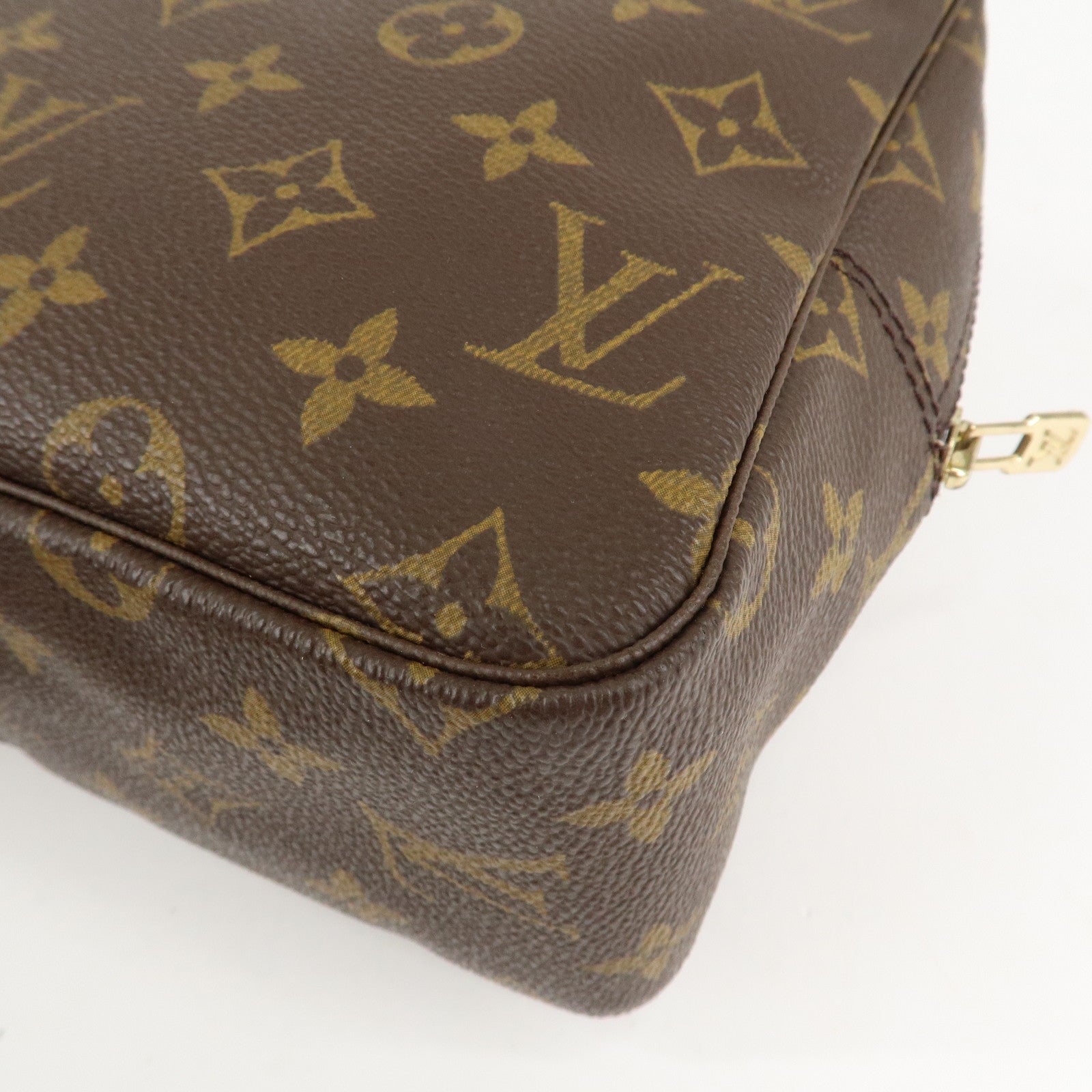 Louis Vuitton Monogram Trousse Toilette 28 Pouch Brown M47522 Used