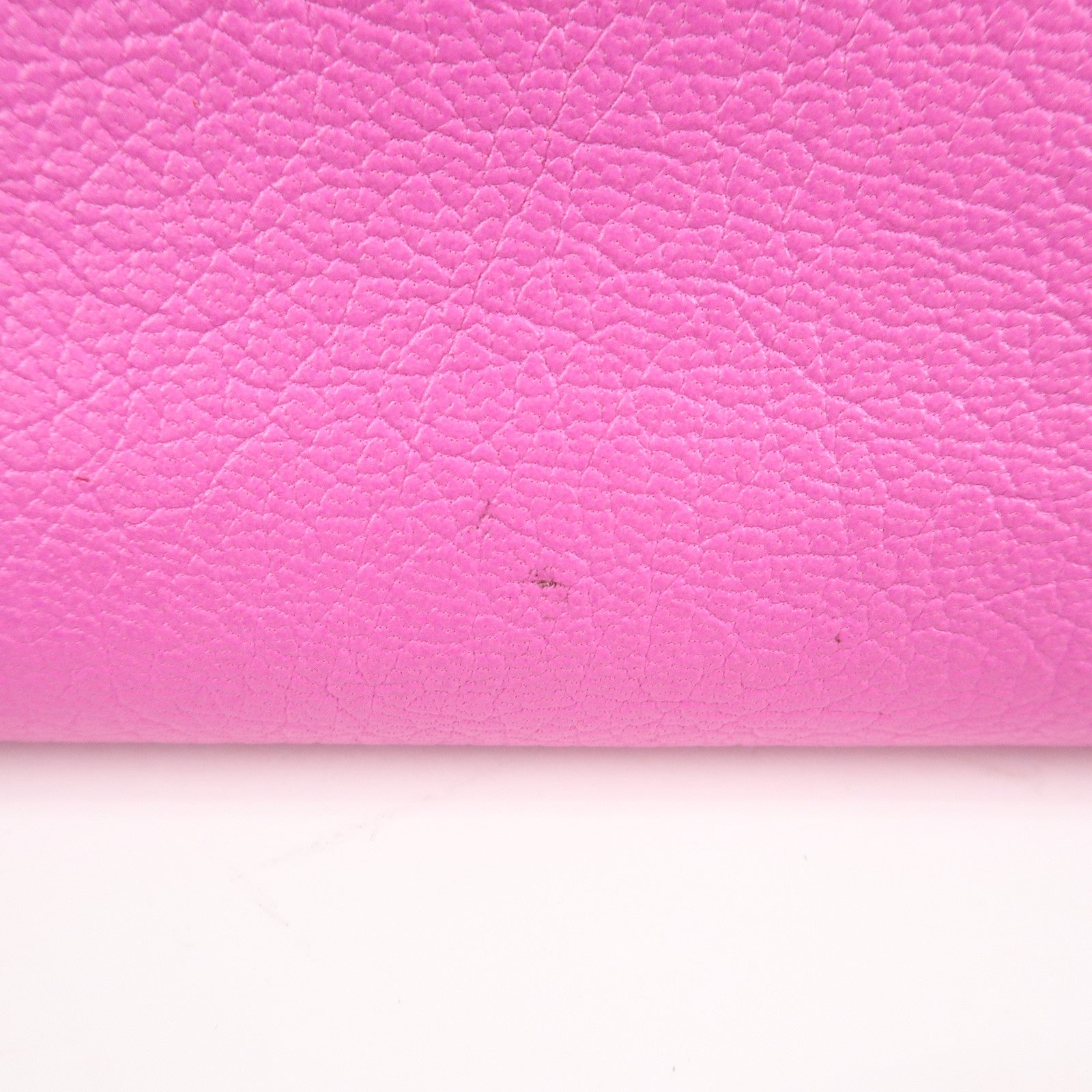 BALENCIAGA Leather Classic Continental Zip Wallet Pink 390187