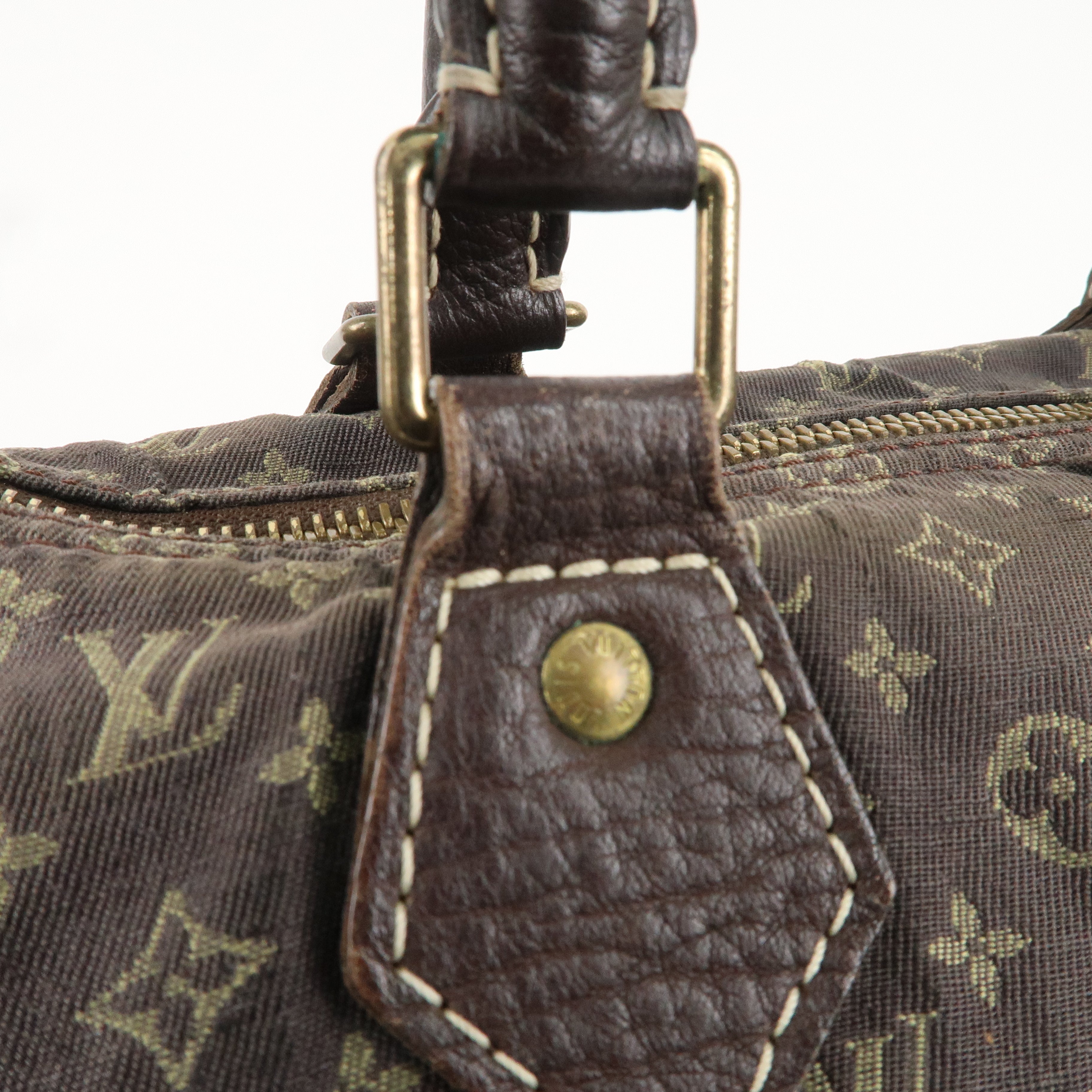 Louis Vuitton Monogram Mini Lin Speedy 30 Boston Bag Ebene M95224