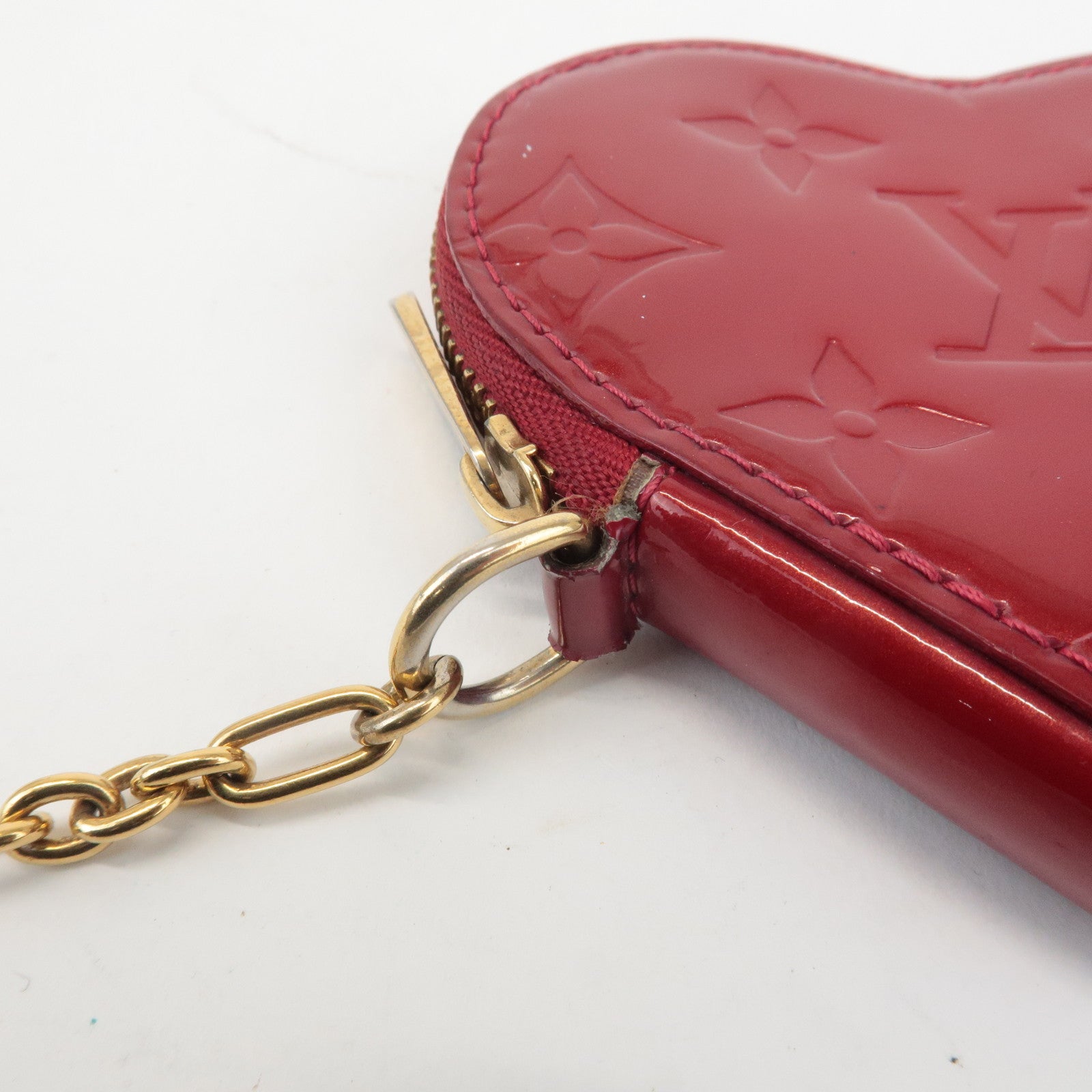 Louis Vuitton Monogram Vernis Porte Monnaie Coeur Coin Case M93562 Used