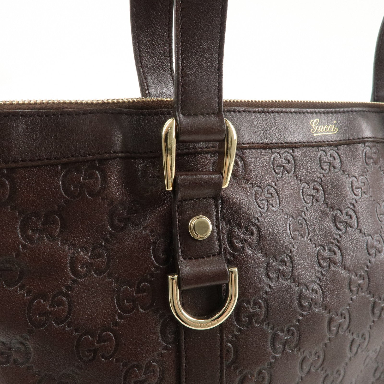 GUCCI Abbey Guccissima Leather Tote Bag Brown 141470