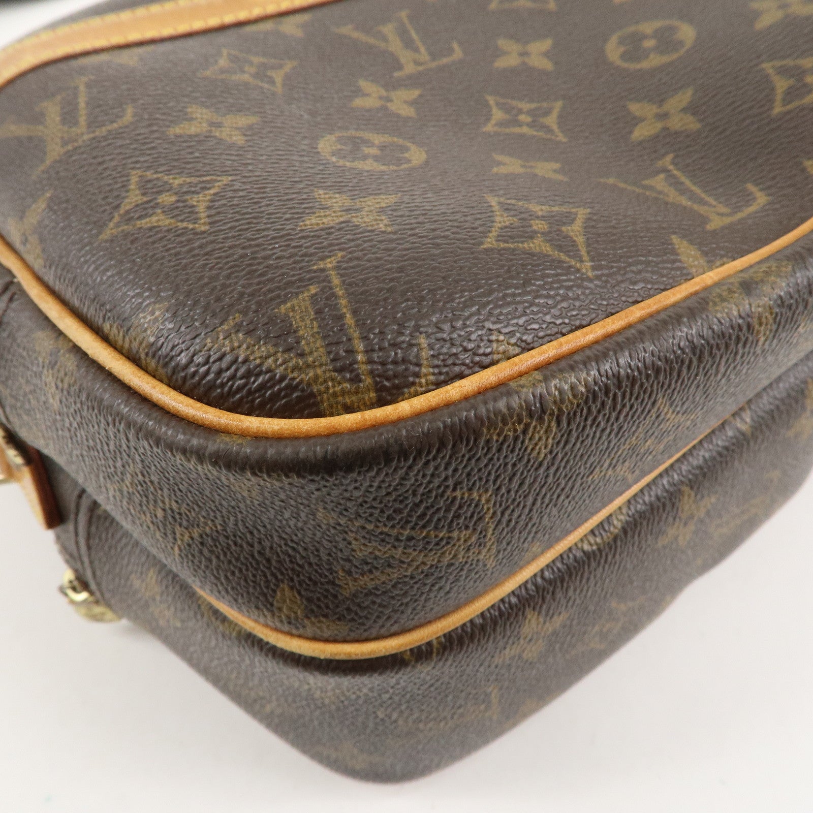 Louis Vuitton Monogram Reporter PM Shoulder Bag Brown M45254