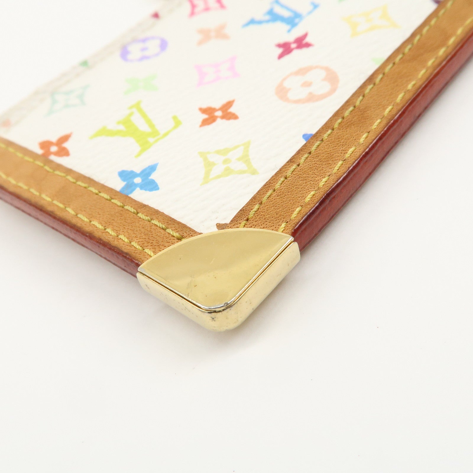 Louis Vuitton Monogram Multicolor Pochette Cles Blanc M92655