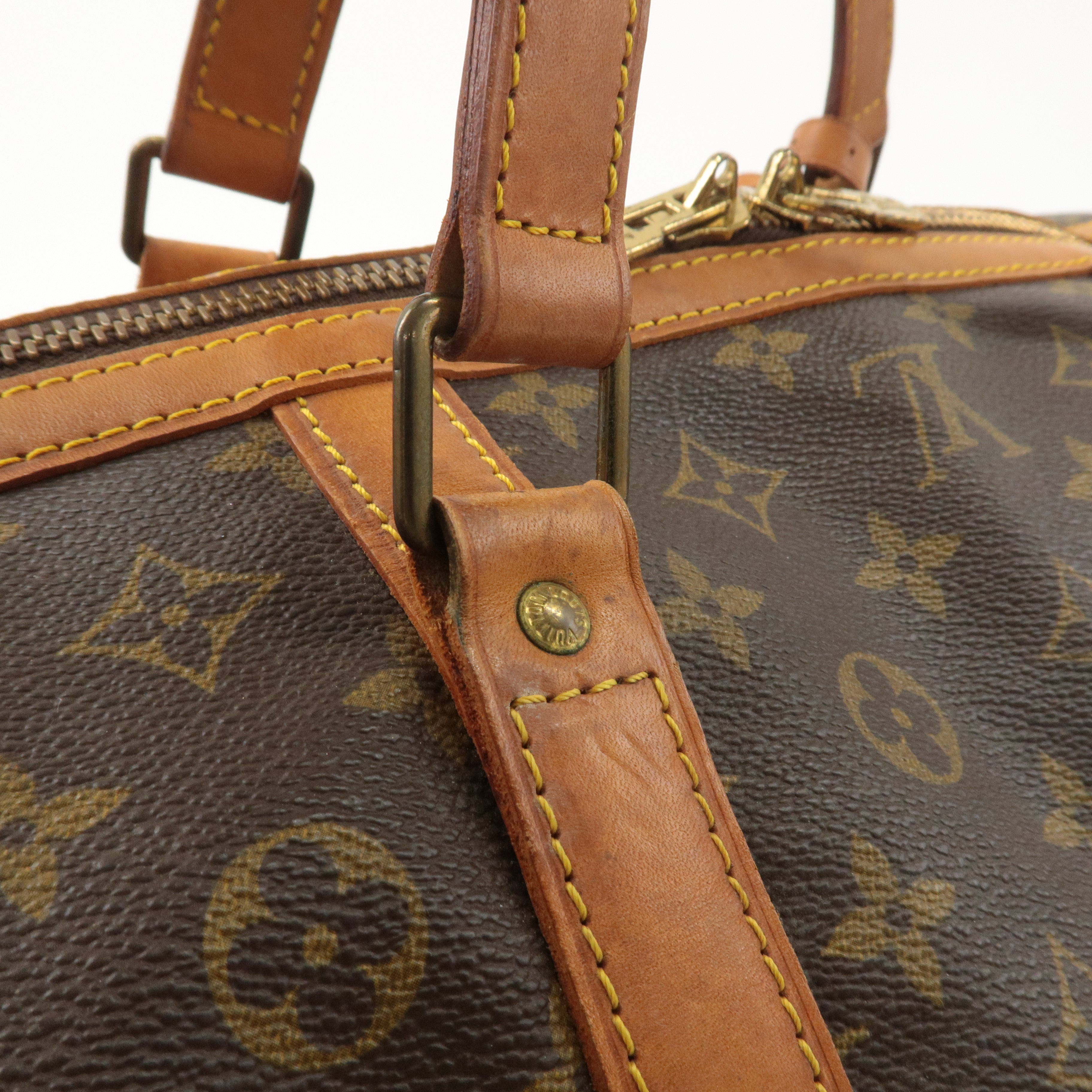 Louis Vuitton Monogram Sac Souple 55 Boston Bag Brown M41622