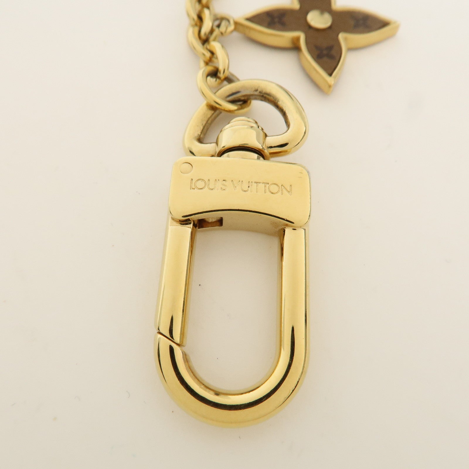 Louis Vuitton Spring Street Bag Charm Key Chain Gold M00540 Used