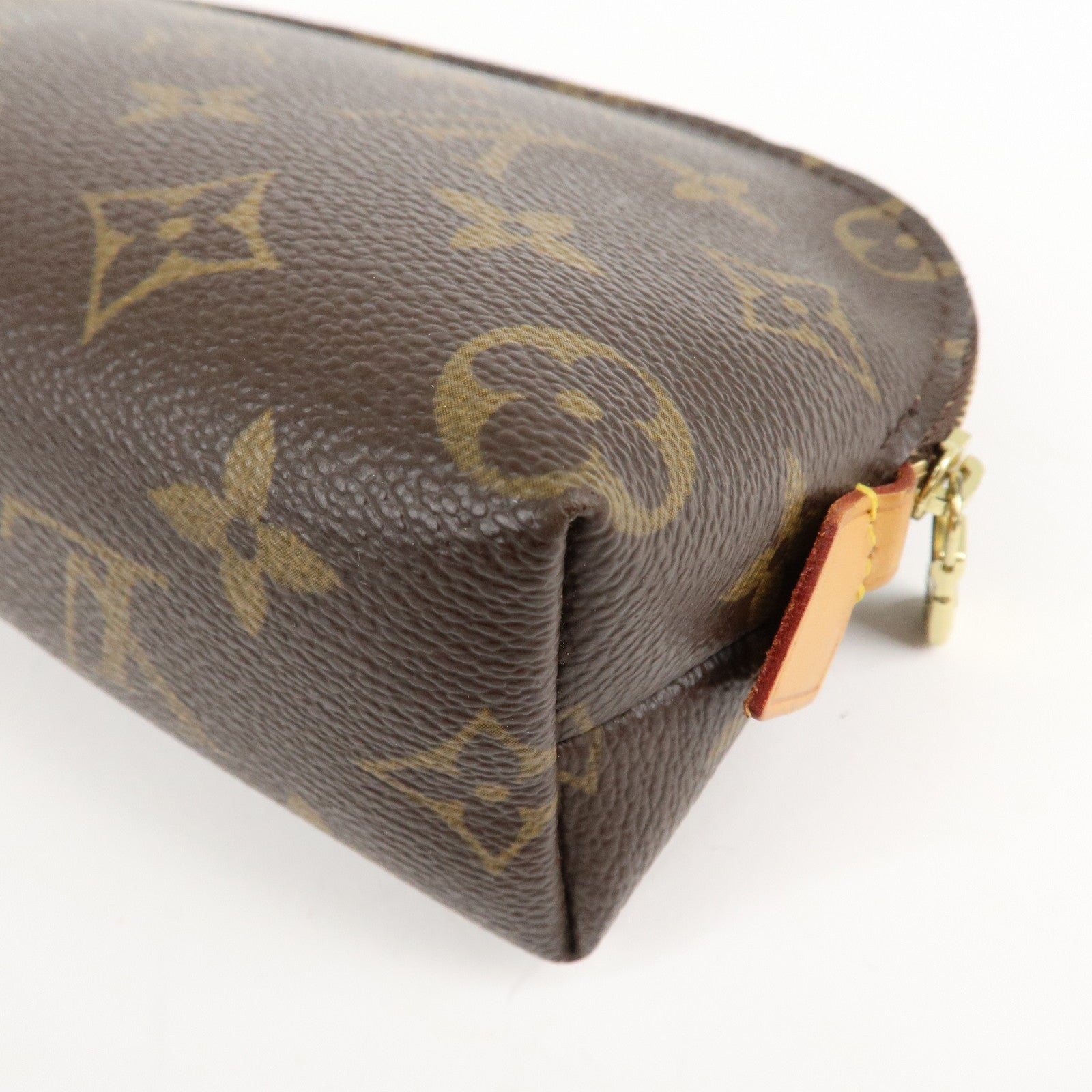 Louis Vuitton Monogram Pochette Cosmetic Pouch Brown M47515 Used