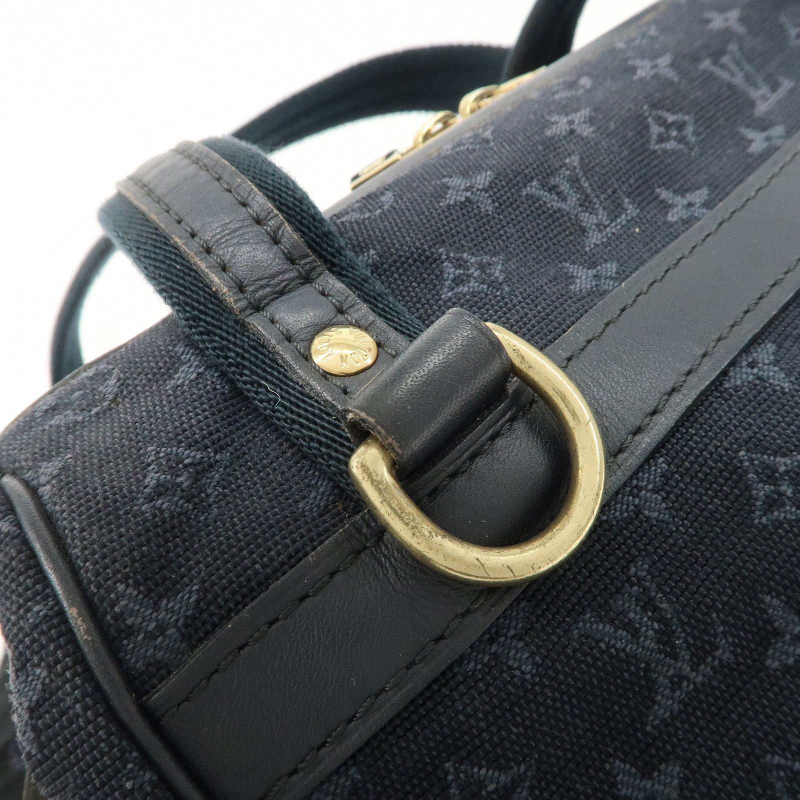 Louis Vuitton Monogram Mini Josephine PM Hand Bag TST Blue M92414 Used