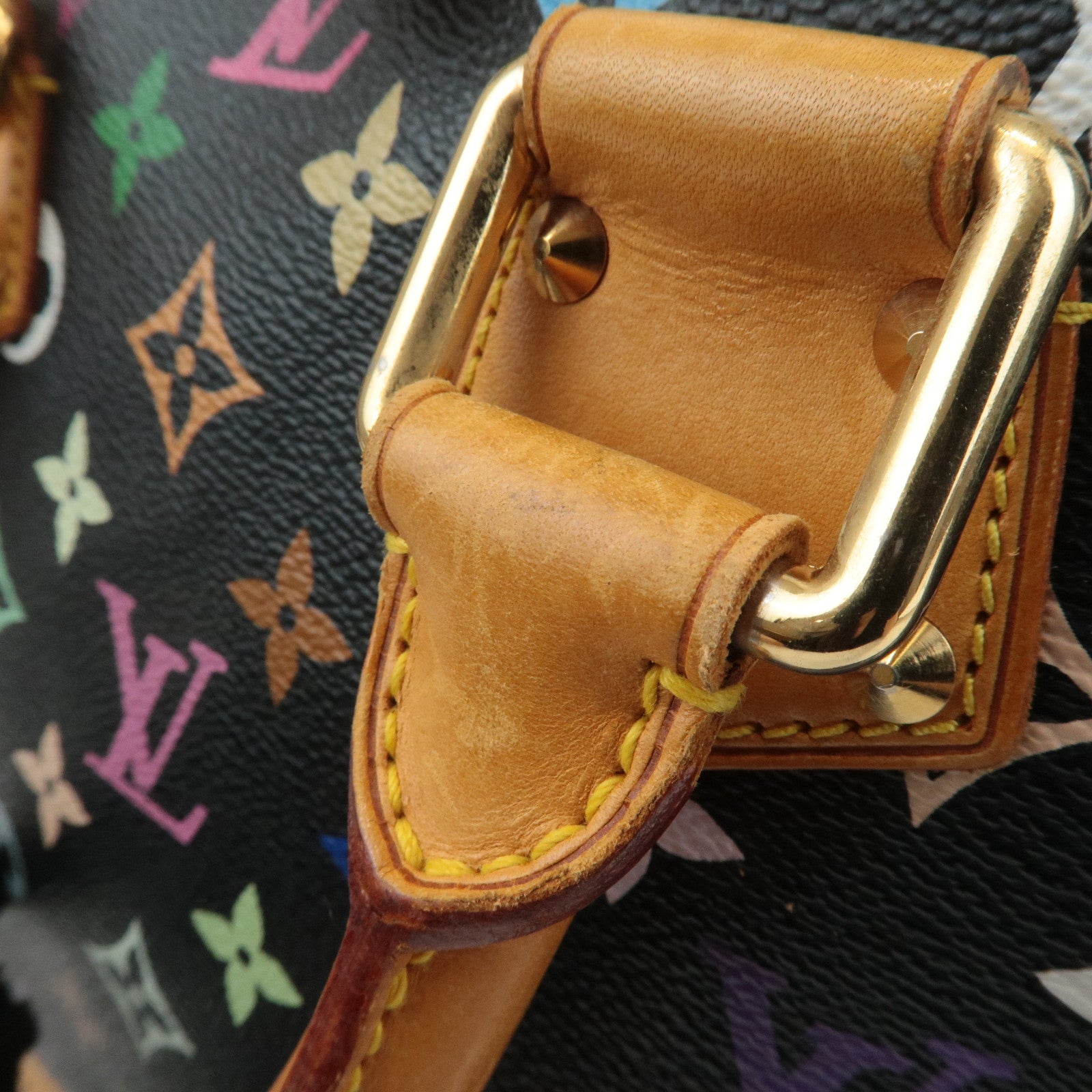 Louis Vuitton Monogram Multicolor Alma Hand Bag Noir M92646