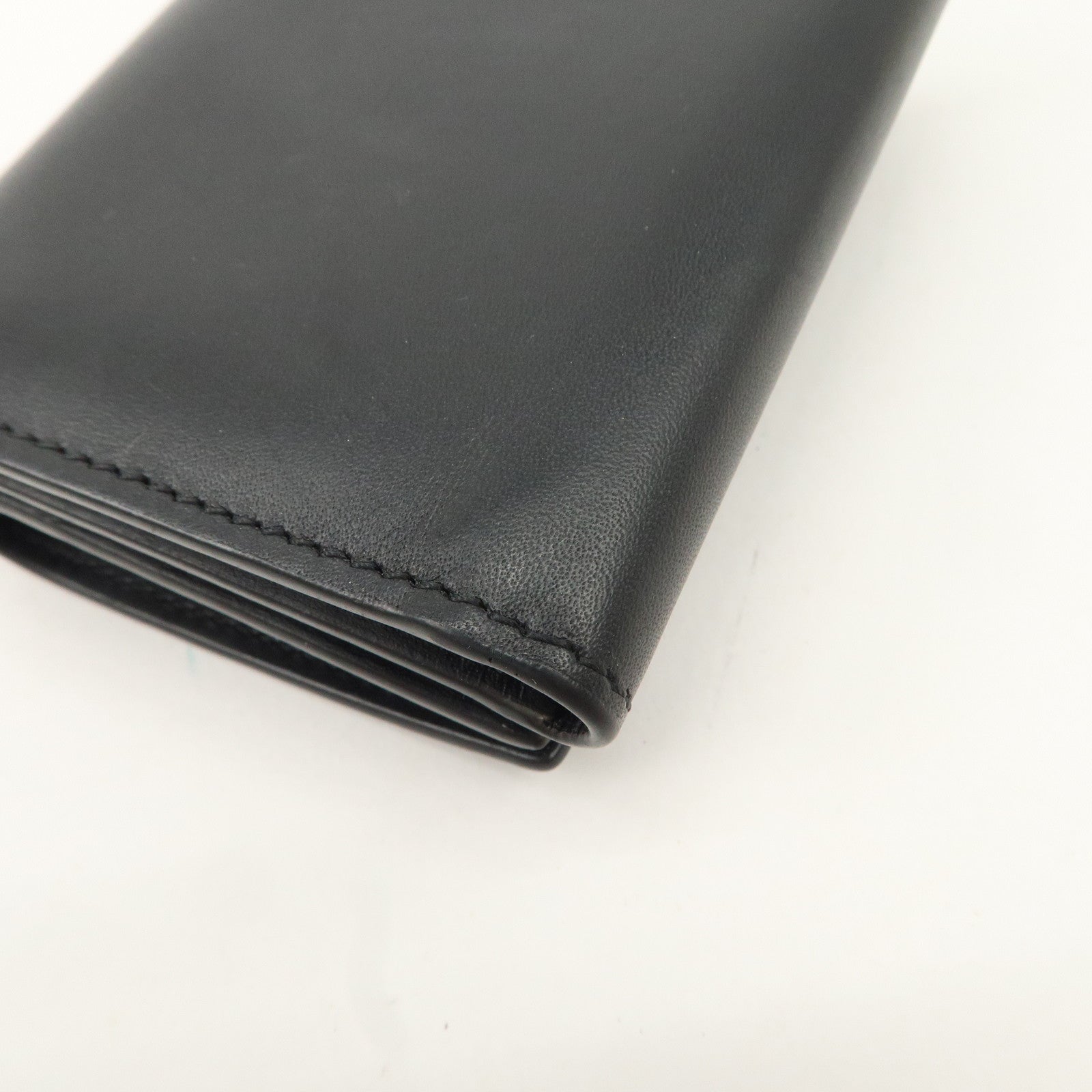 LOEWE Anagram Leather Tri-fold Wallet Black