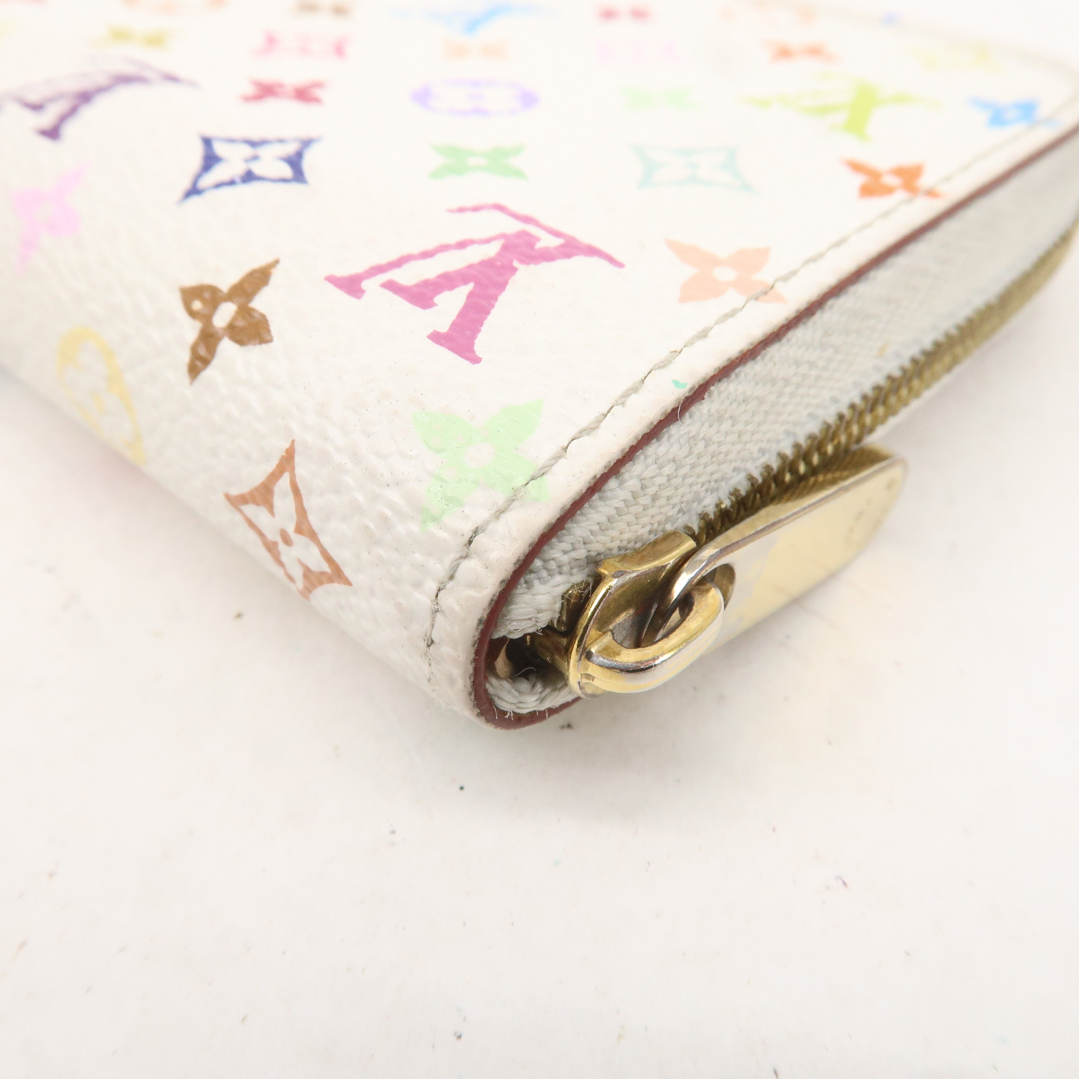 Louis Vuitton Monogram Multicolor Zippy Coin Purse Blanc M93741