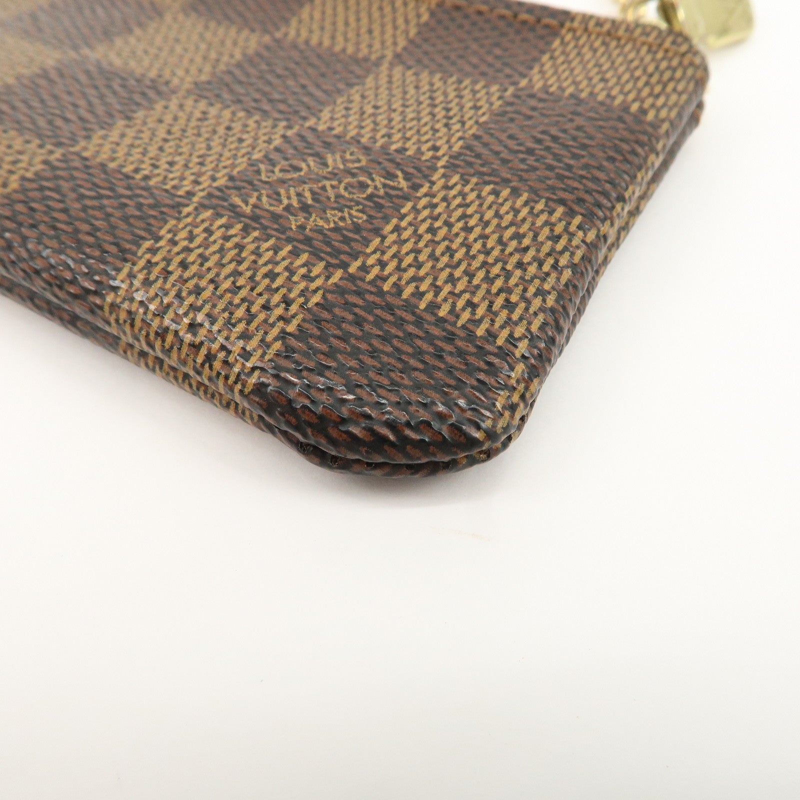 Louis Vuitton Damier Ebene Pochette Cles Coin Case N62658 Used