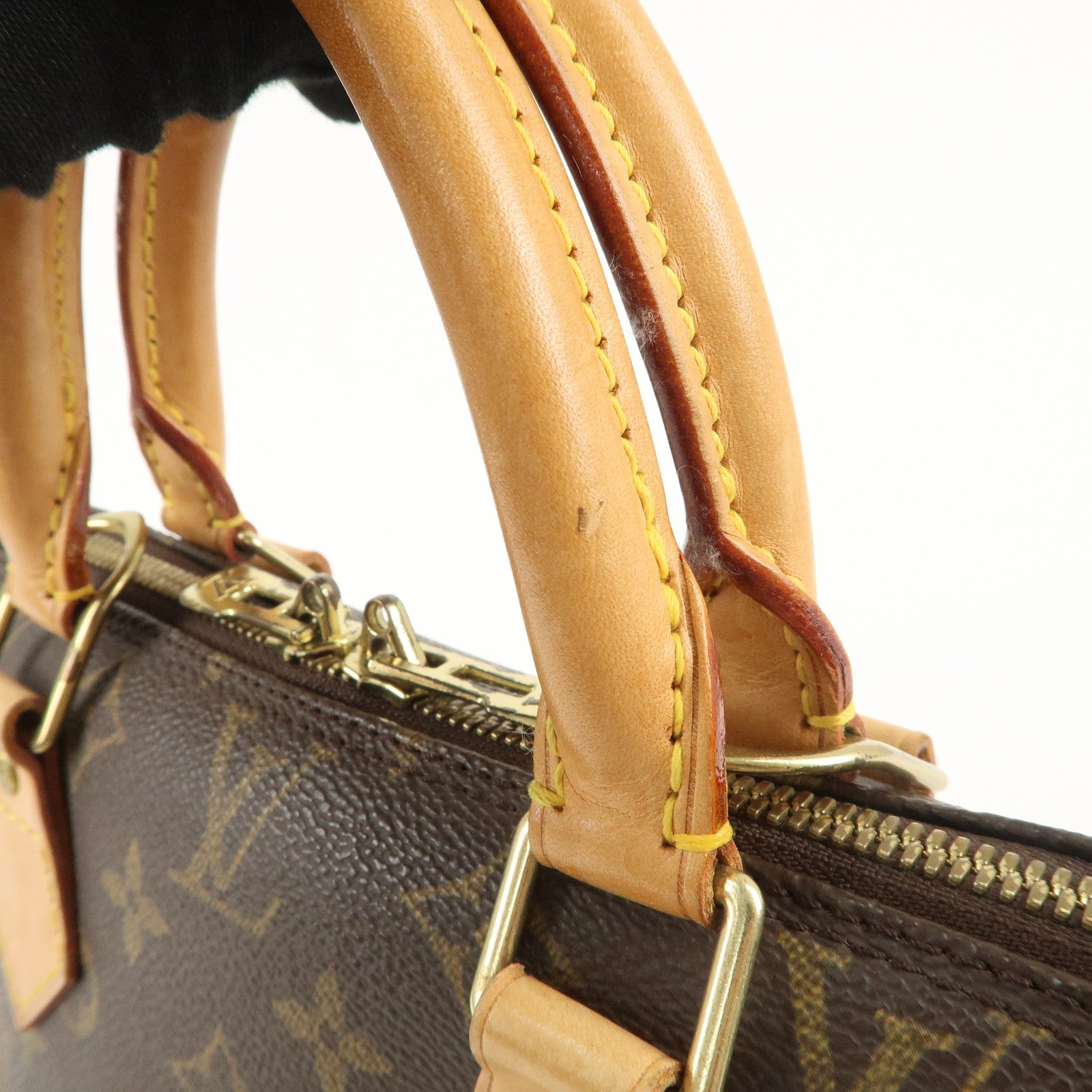 Louis Vuitton Monogram Alma Hand Bag Brown M51130