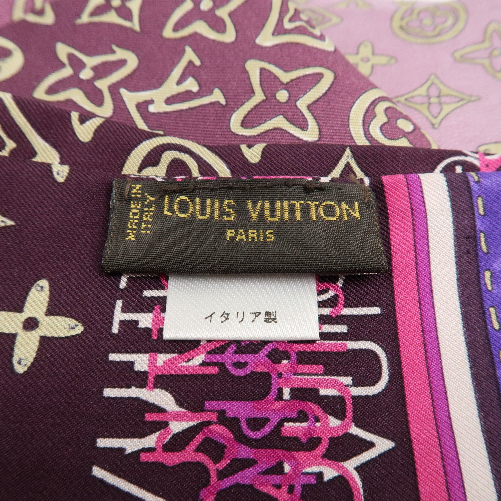 Louis Vuitton Monogram Bandeau Gradation 100% Silk Scarf Used