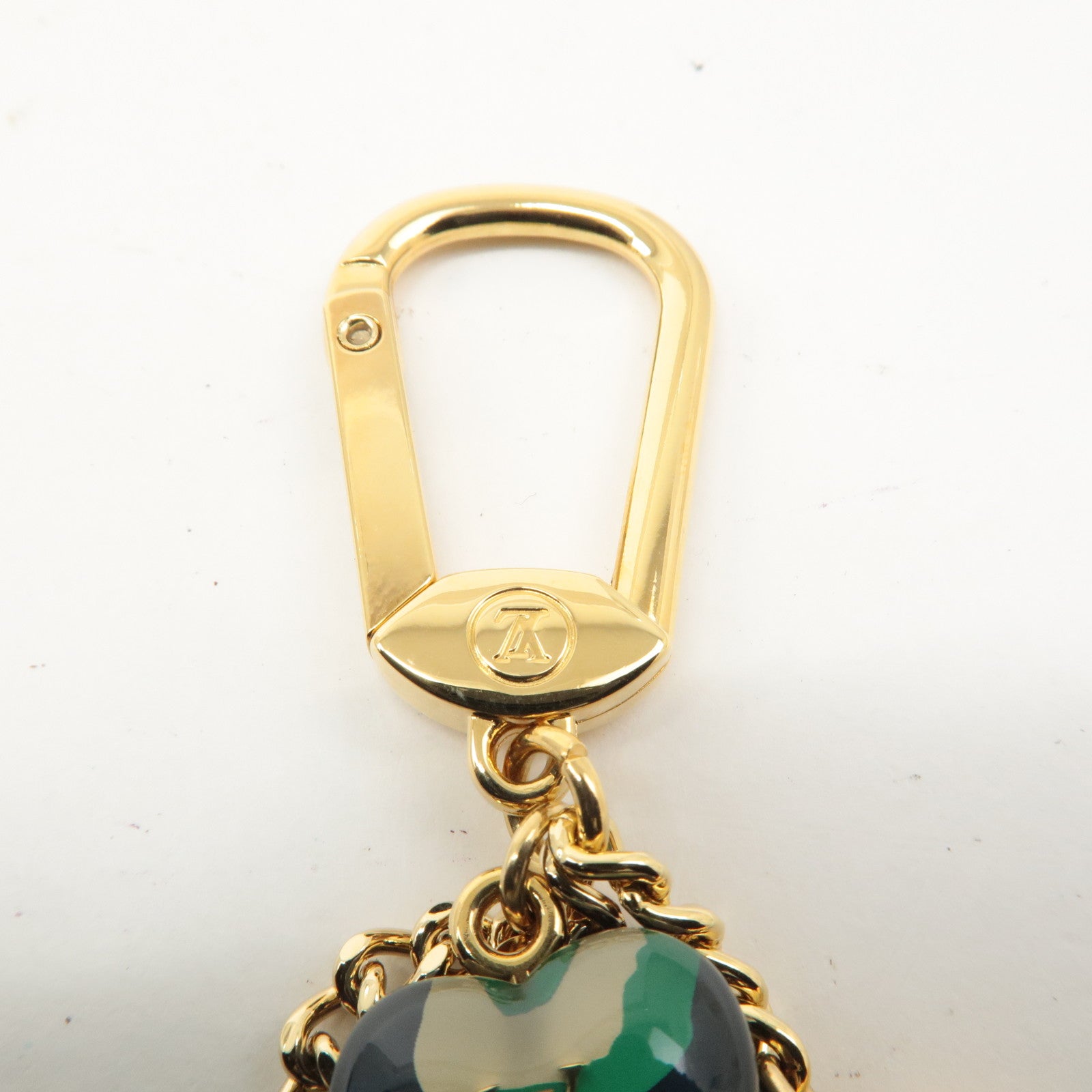 Louis Vuitton Bag Charm Porte Cles Leopard Blue Infini Gold M66259