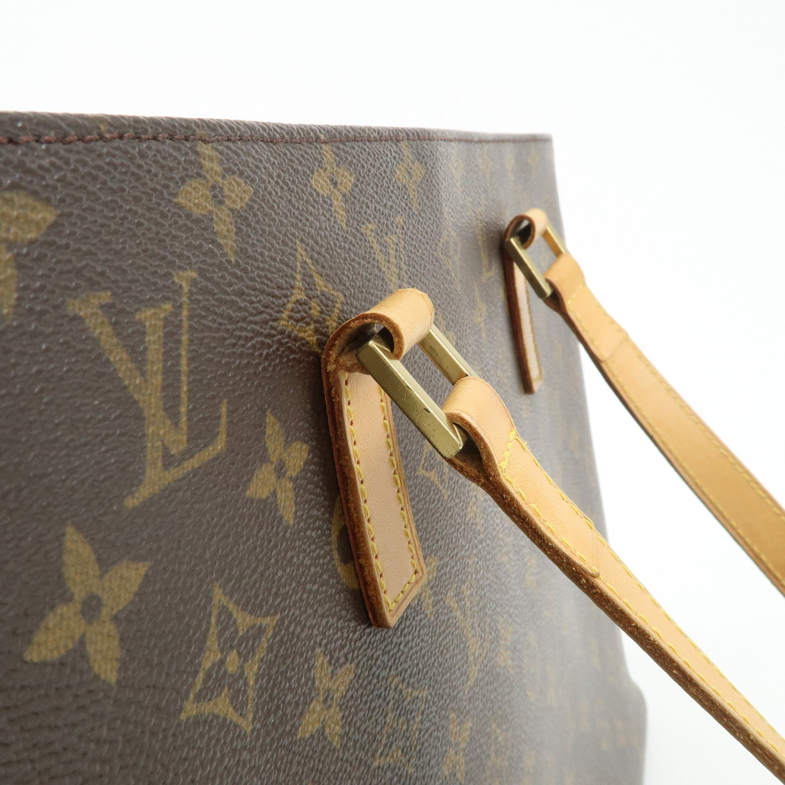 Louis Vuitton Monogram Luco Tote Bag Hand Bag Brown M51155 Used