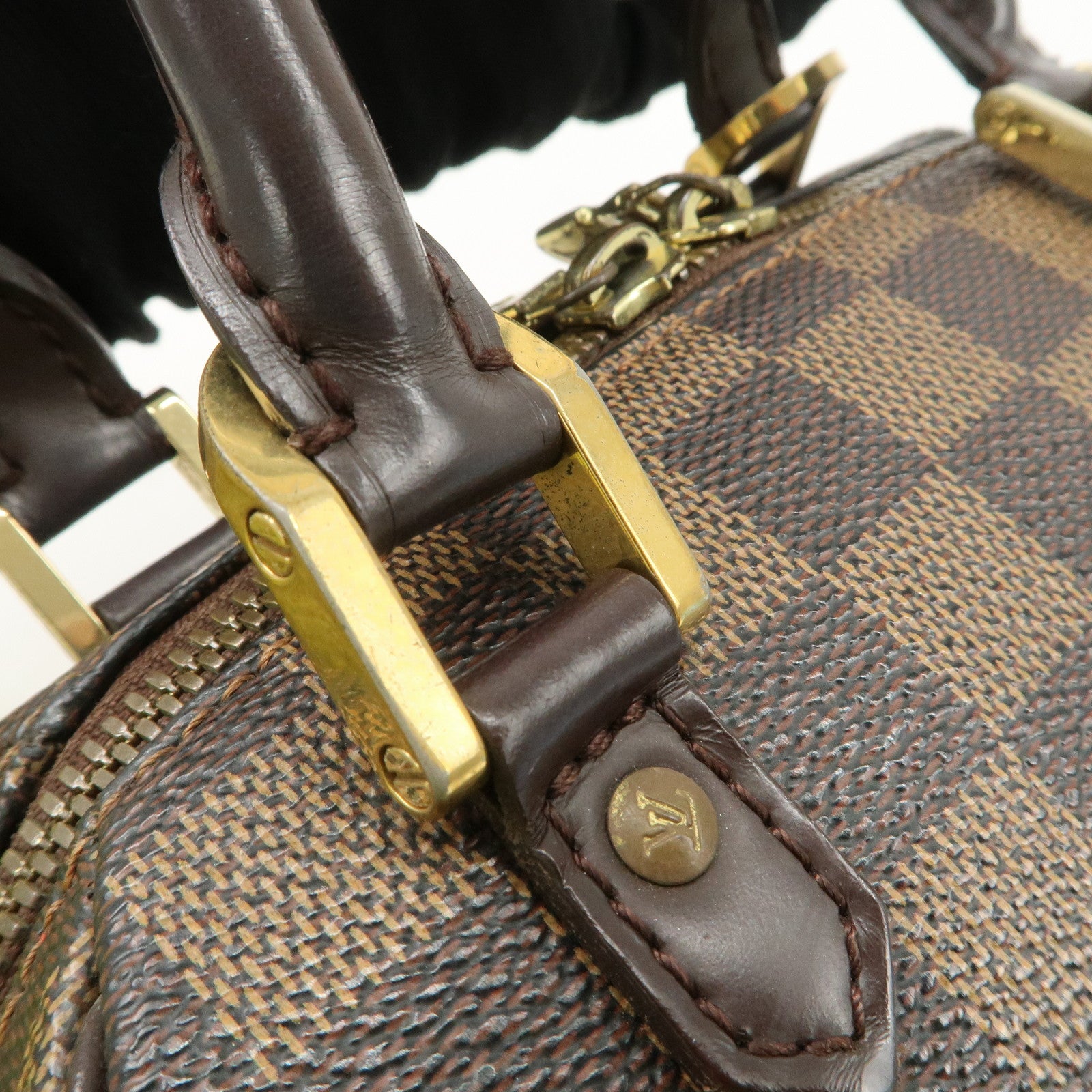 Louis Vuitton Damier Rivera Mini Hand Bag Damier Ebene N41436 Used