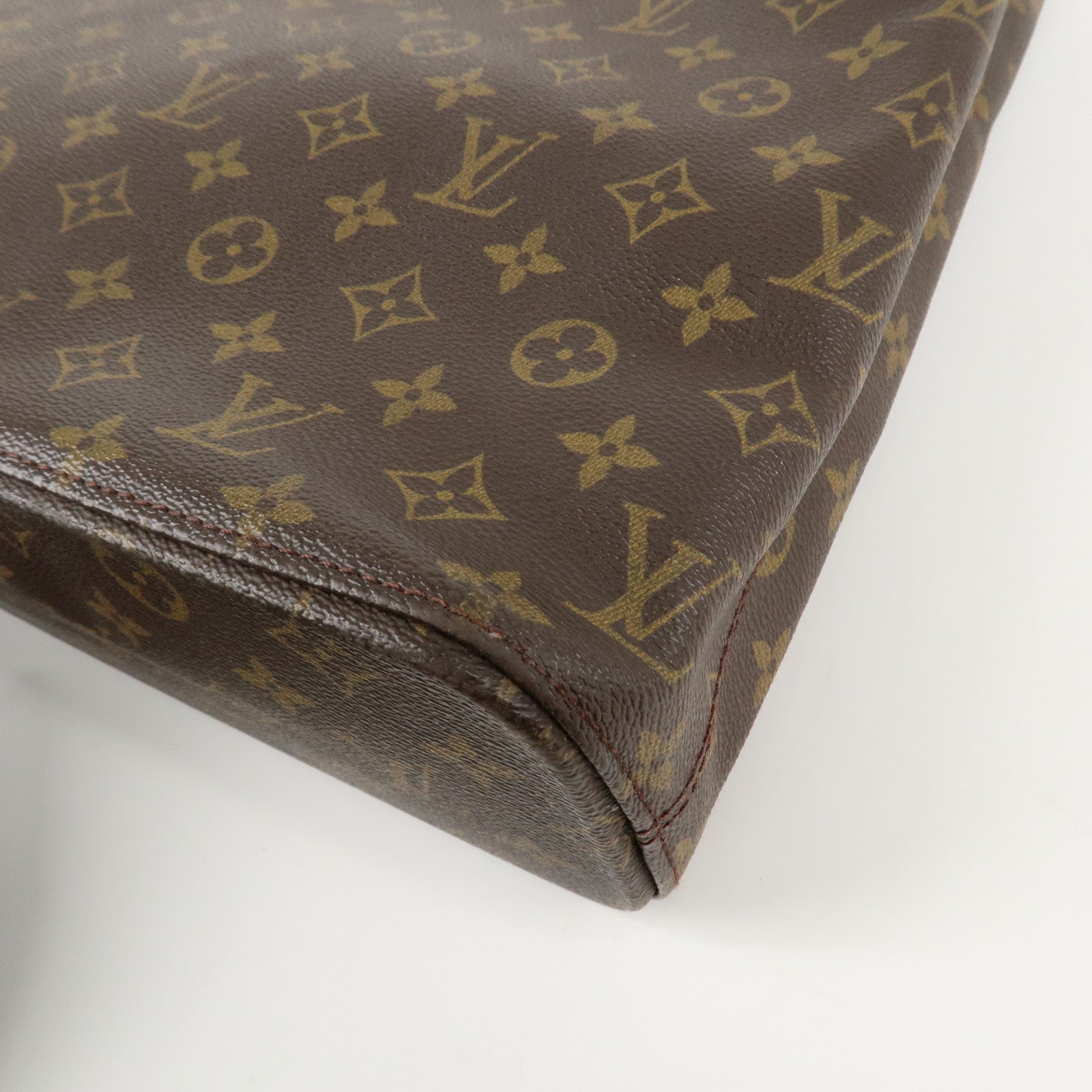 Louis Vuitton Monogram Luco Tote Bag Hand Bag Brown M51155 Used