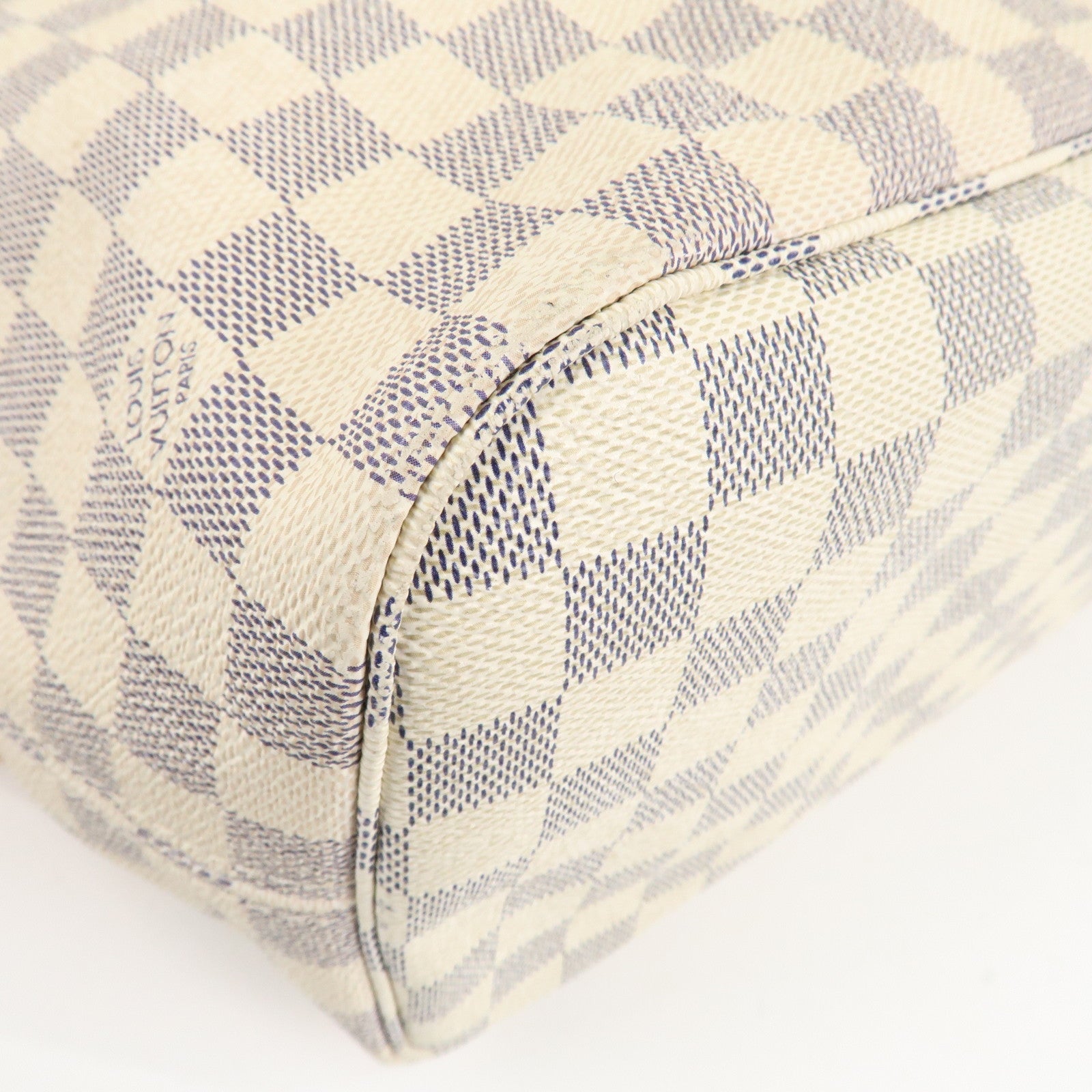 Louis Vuitton Damier Azur Neverfull MM Tote Bag N51107 Used