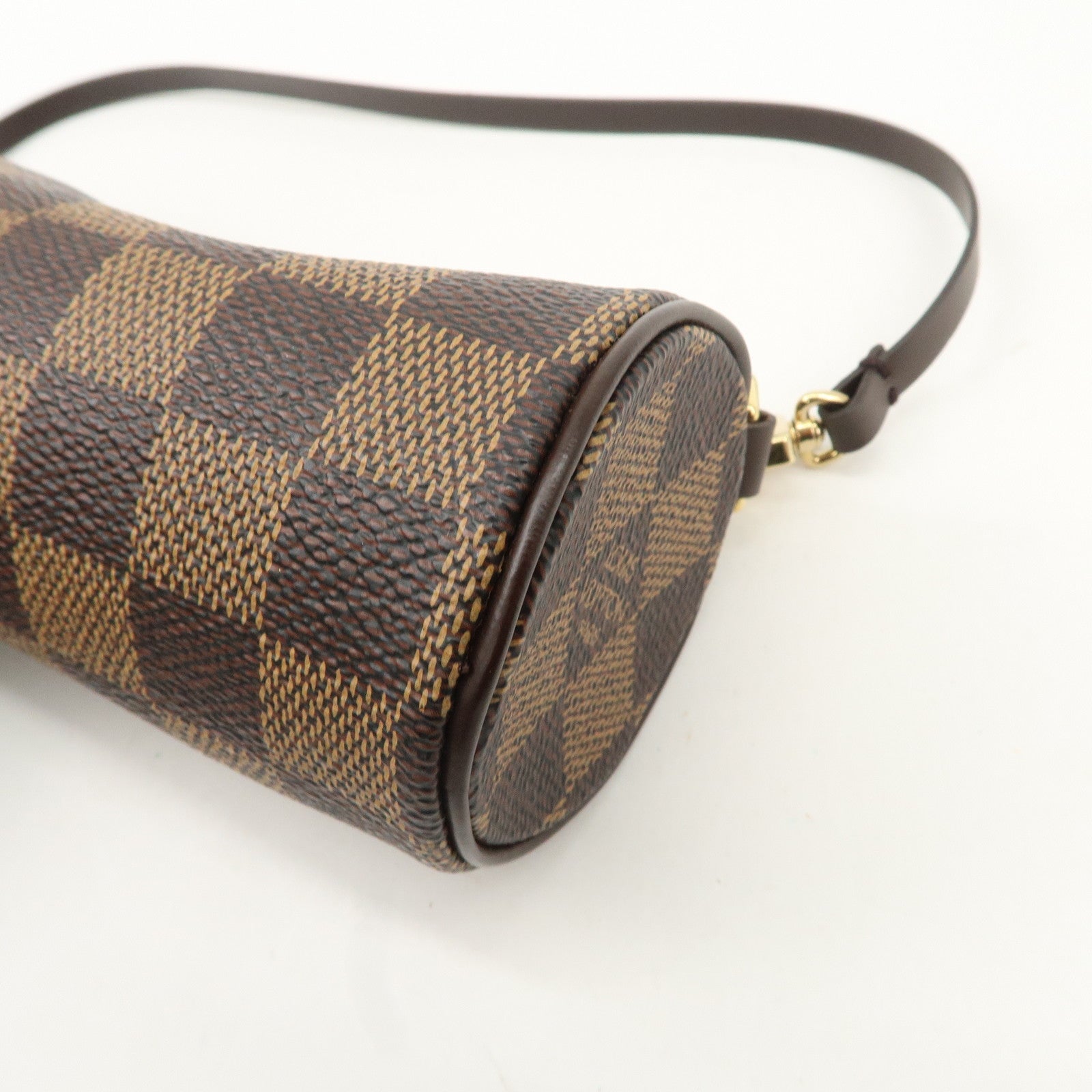 Louis Vuitton Damier Ebene Mini Pouch for Papillon Bag Brown Used