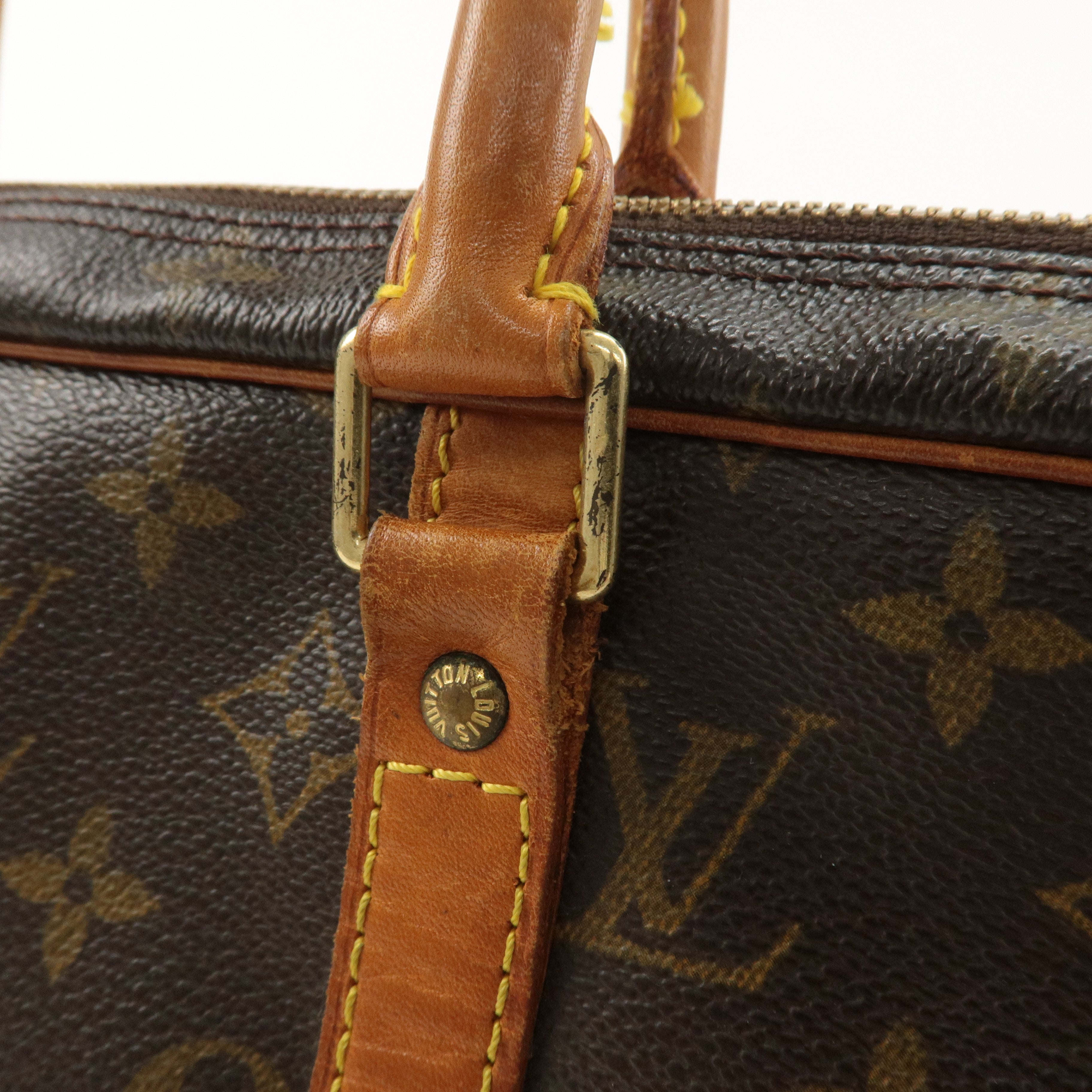 Louis Vuitton Monogram Porte Documents Voyage Bag Brown M53361