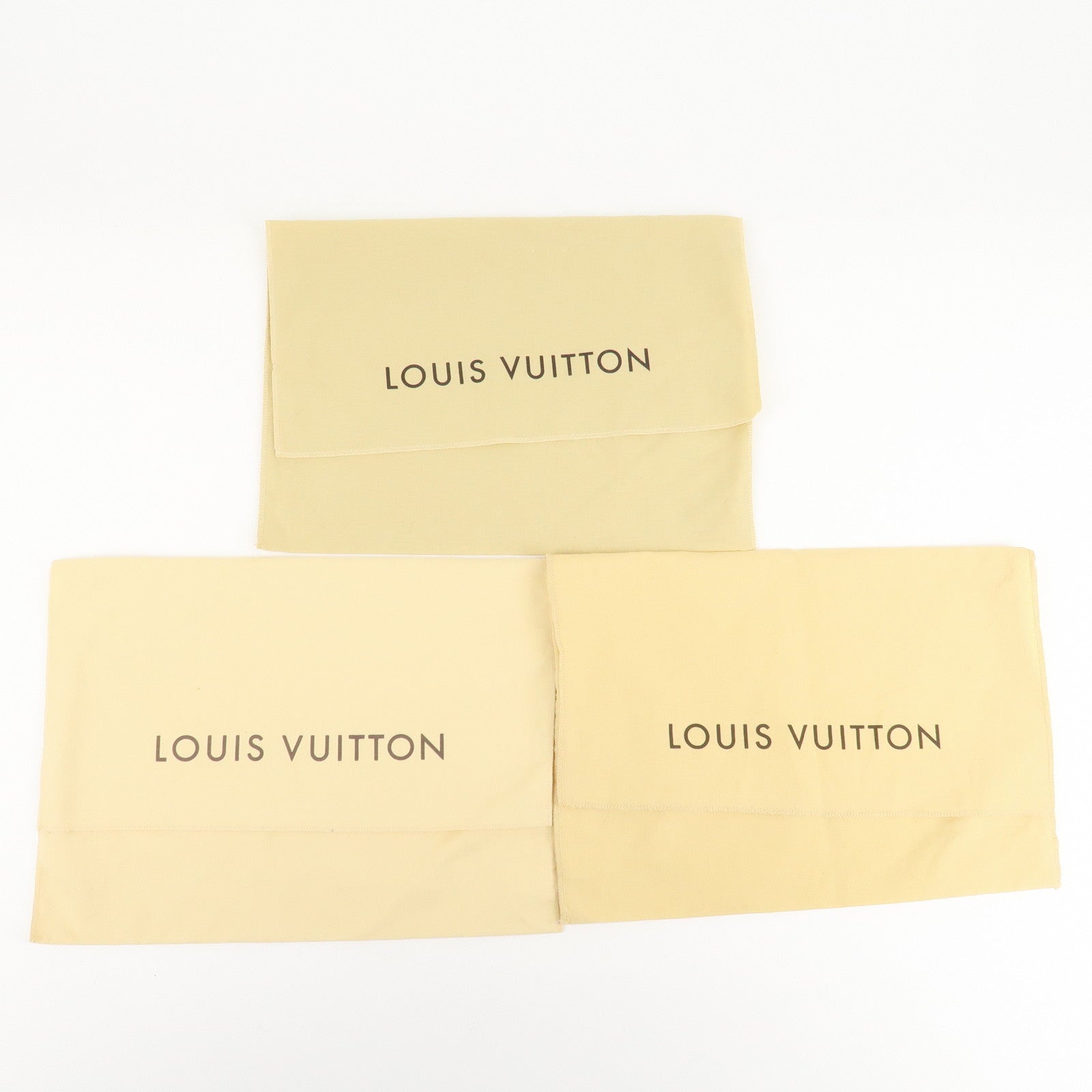 Louis Vuitton Set Of 10 Dust Bag Flap Style Beige Used