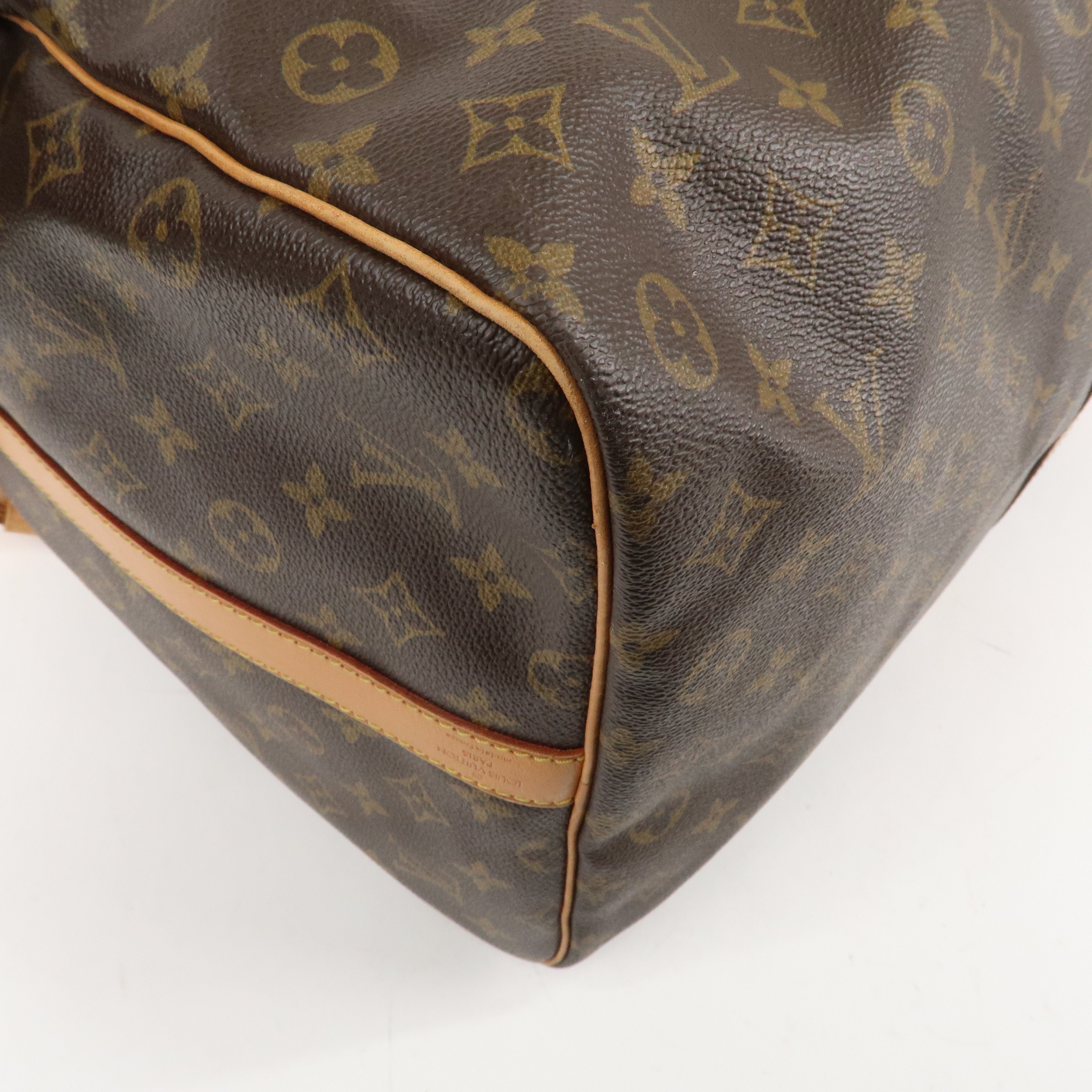 Louis Vuitton Monogram Keep All Bandouliere 60 Bag Brown M41412