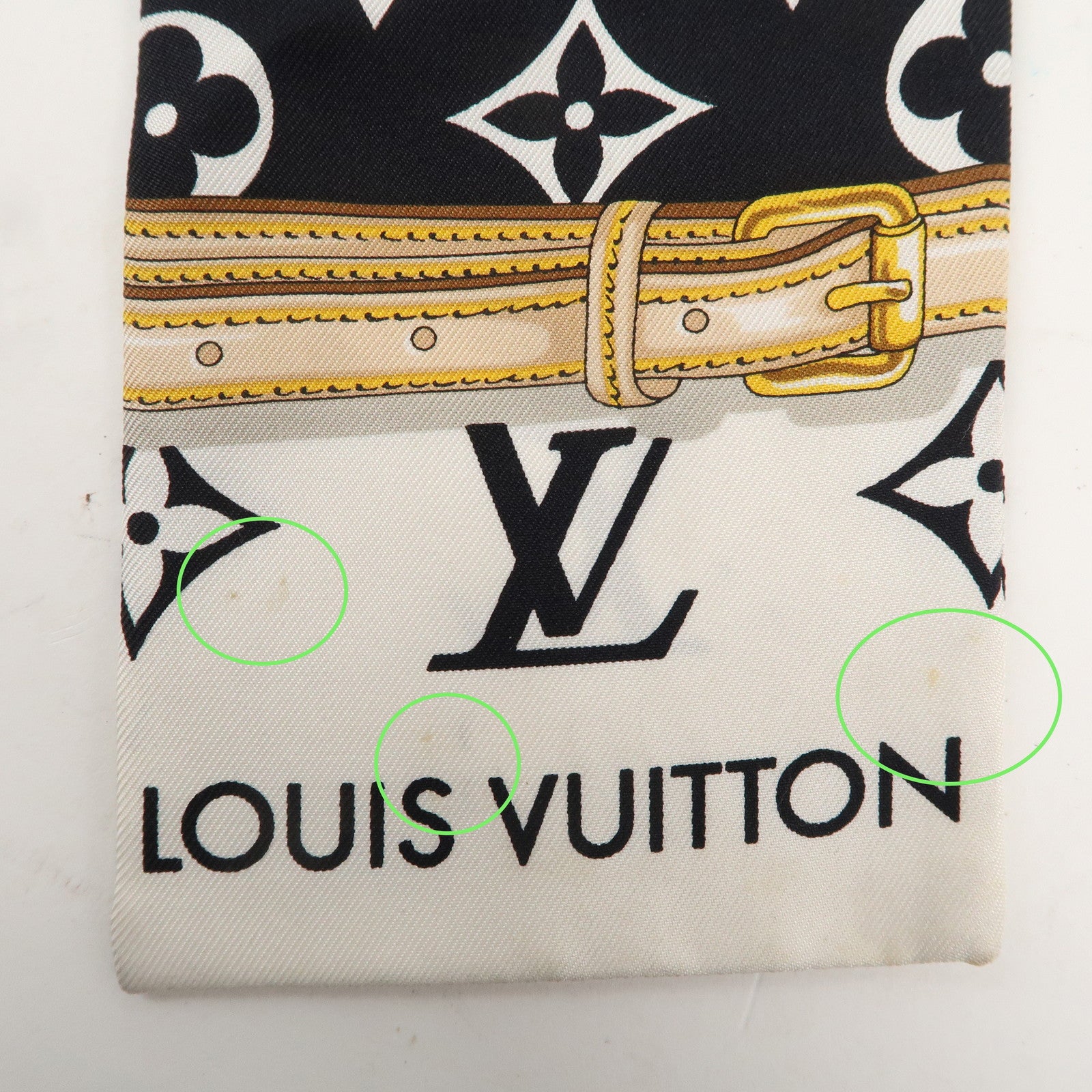 Louis Vuitton Monogram Bando 100% Silk Confidential Noir M78656