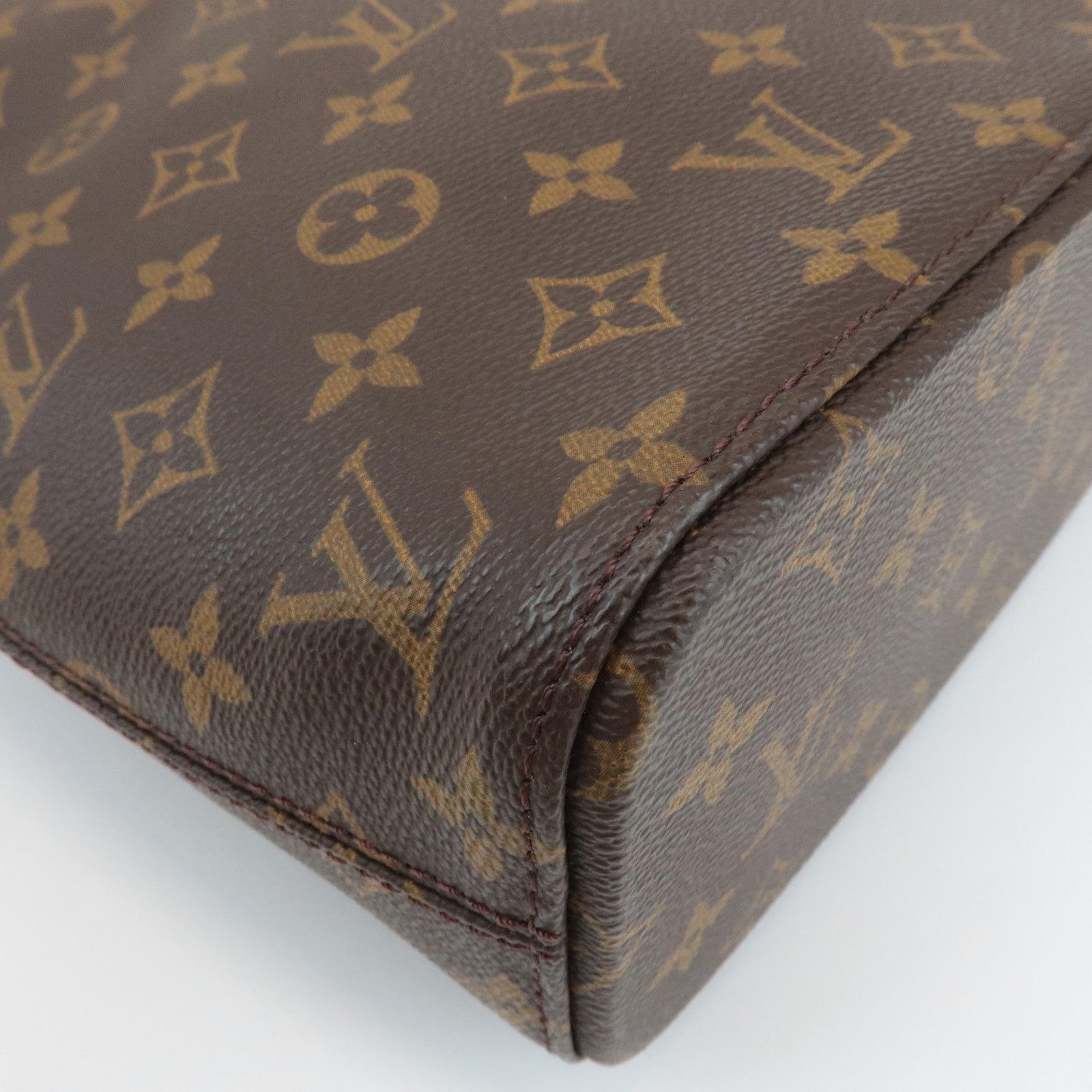 Louis Vuitton Monogram Luco Tote Bag Hand Bag Brown M51155 Used