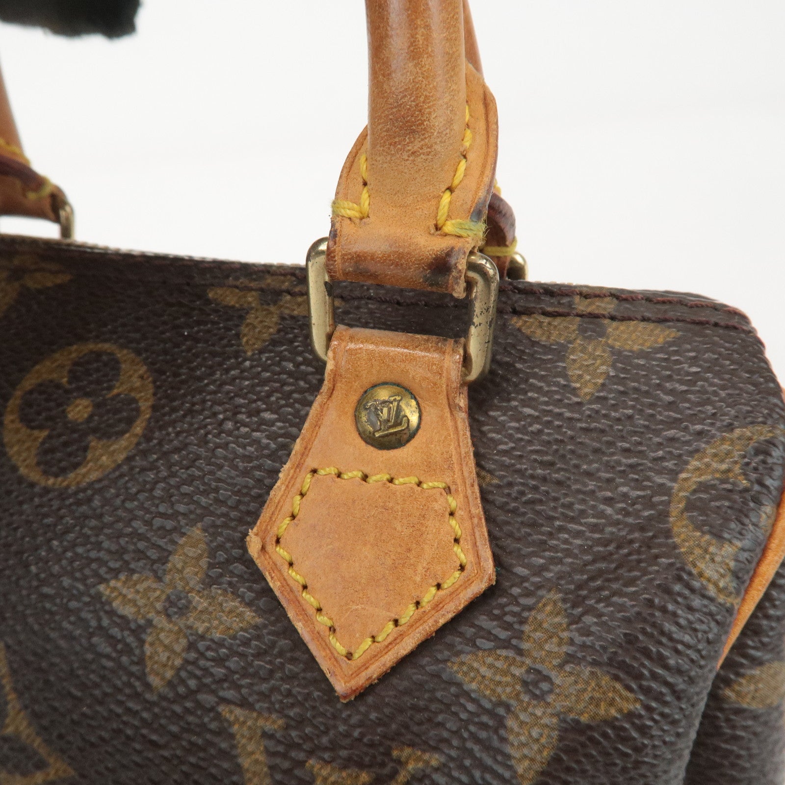 Louis Vuitton Monogram Mini Speedy Hand Bag Brown M41534 Used