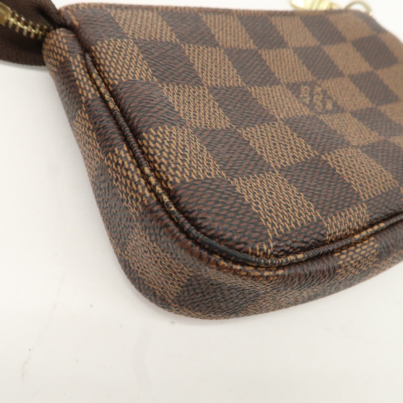 Louis Vuitton Damier Mini Pochette Accessoires Hand Bag N58809 Used