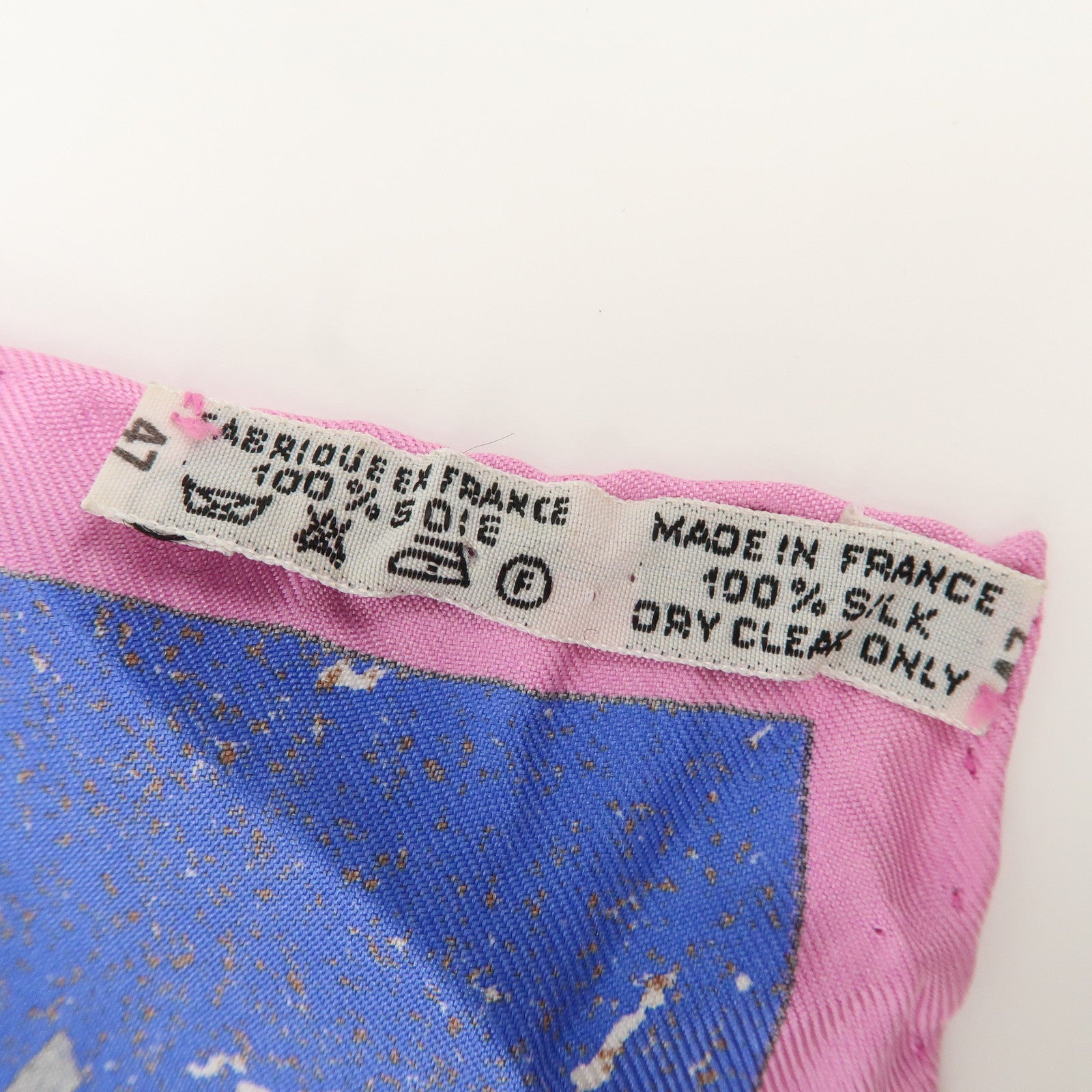 HERMES 100% Silk Carre 90 PIERRES d
 ORIENT et d
 OCCIDENT Pink Used