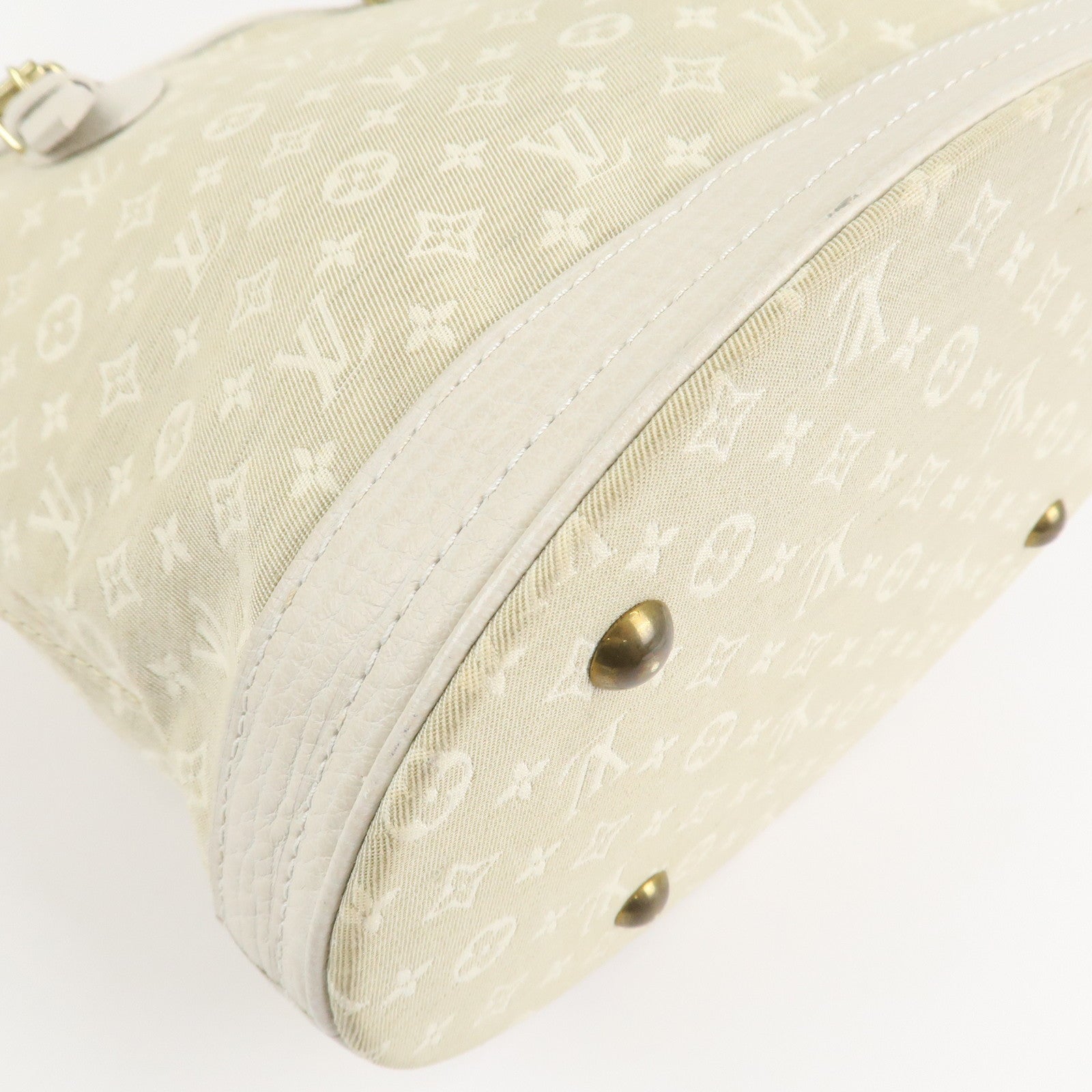 Louis Vuitton Monogram Mini Lin Bucket PM Hand Bag M95316 Used