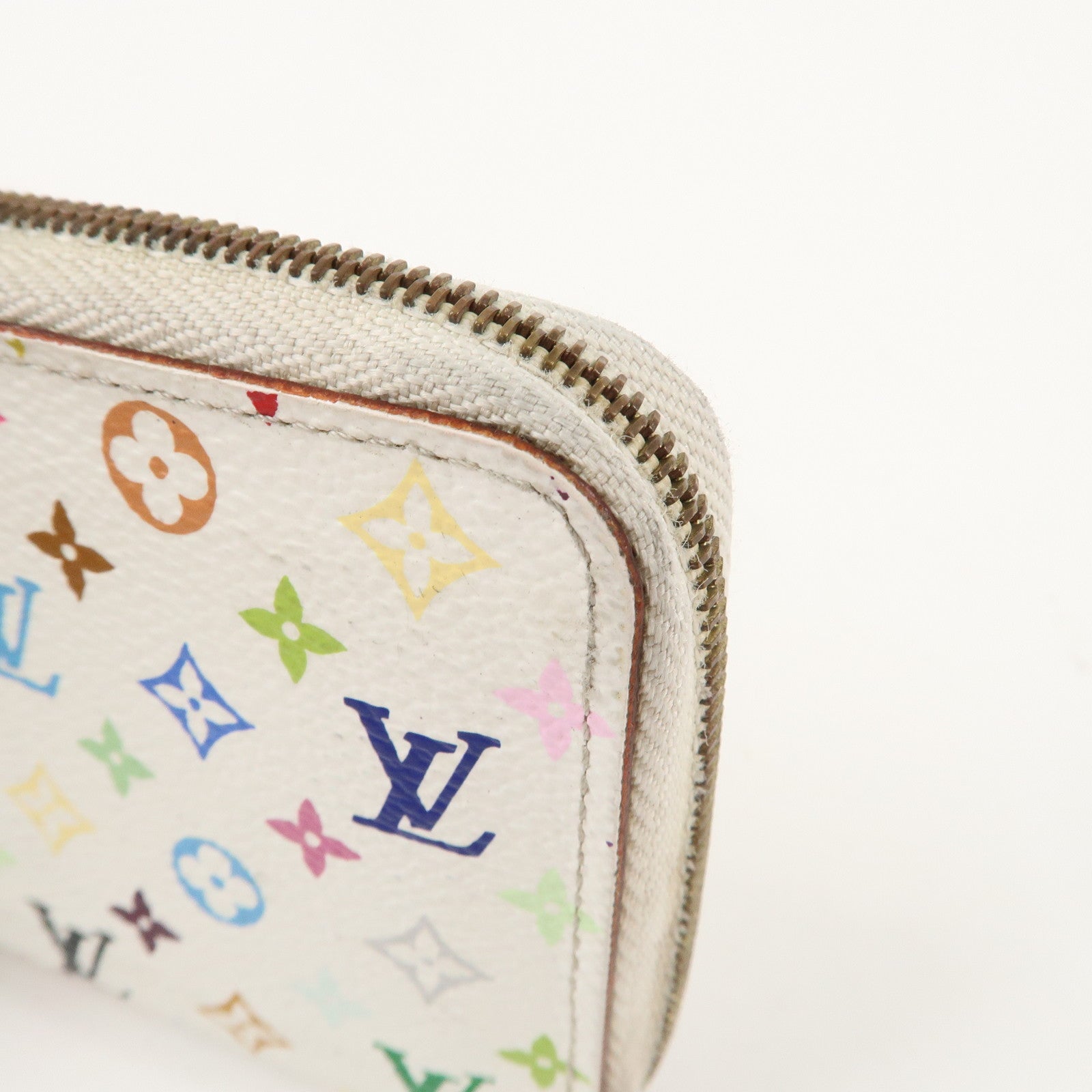 Louis Vuitton Monogram Multicolor Zippy Coin Purse Blanc M93741