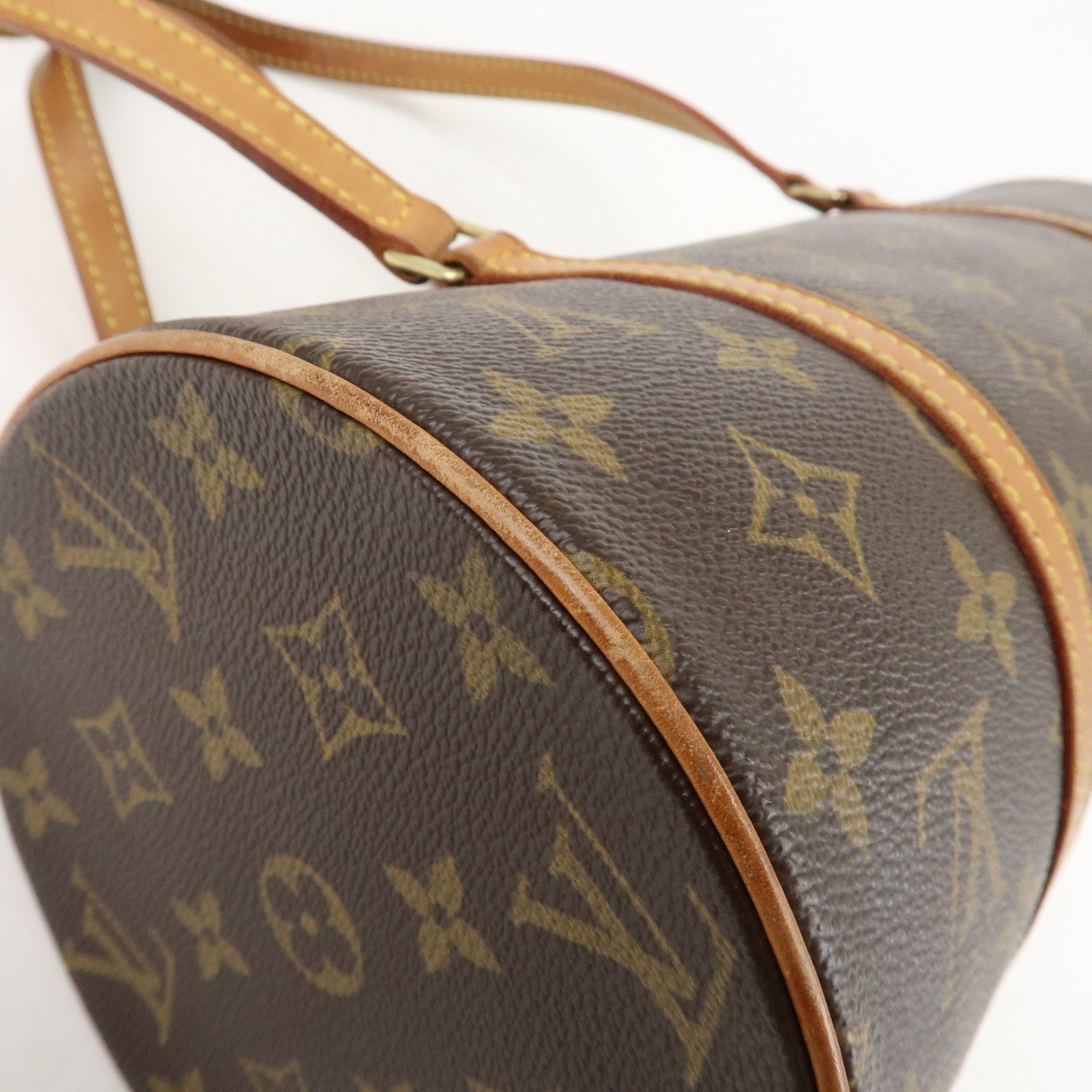 Louis Vuitton Monogram Papillon 30 Hand Bag New Style Brown M51385 Used