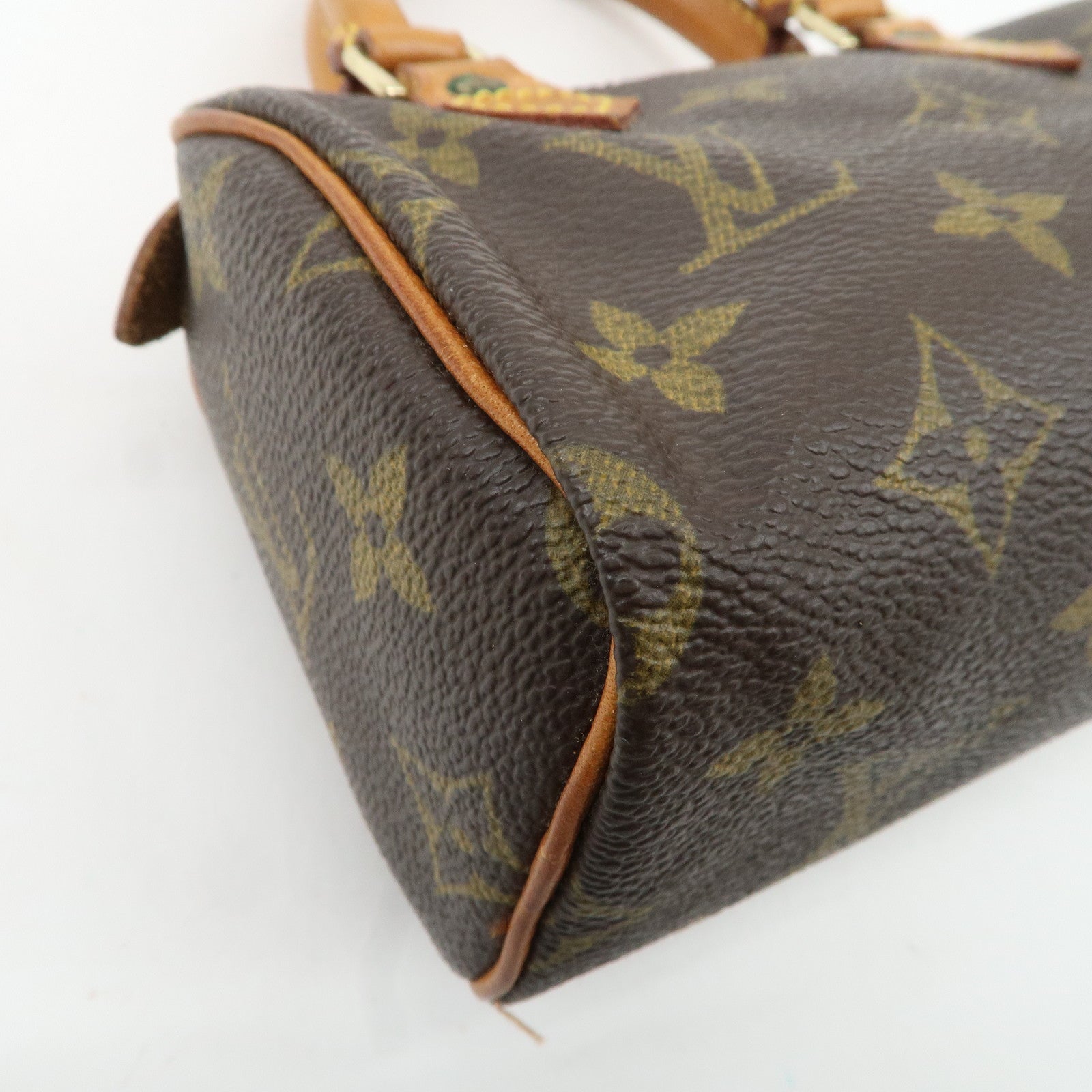 Louis Vuitton Monogram Mini Speedy Hand Bag Brown M41534 Used