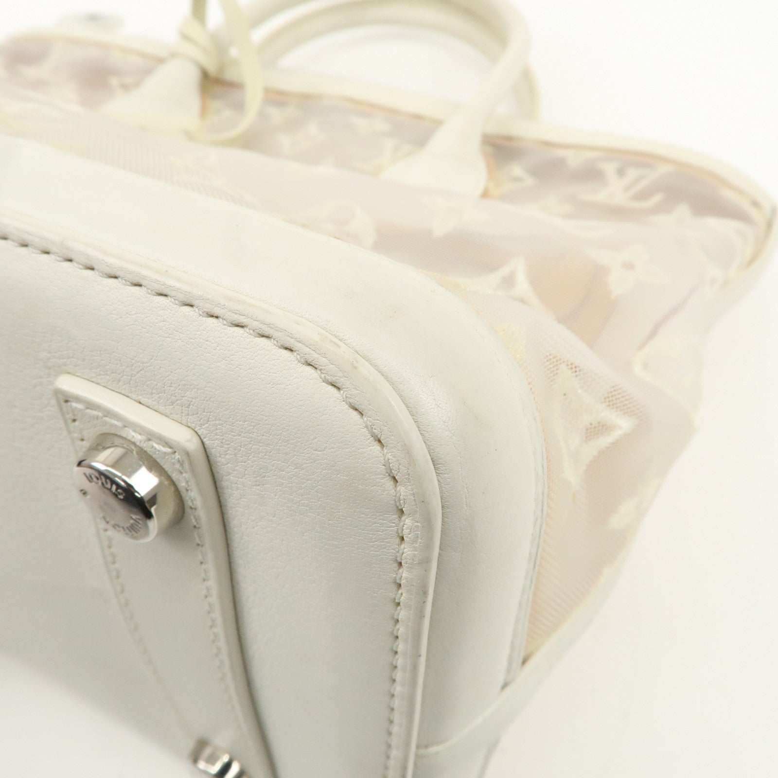 Louis Vuitton Monogram Transparence Lockit Hand Bag Blanc M40699