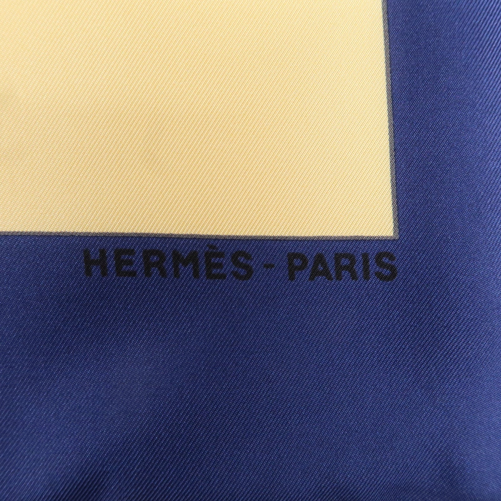 HERMES Carre 90 100% Silk Scarf CHARMES DES PLAGES NORMANDESⅡUsed F/S