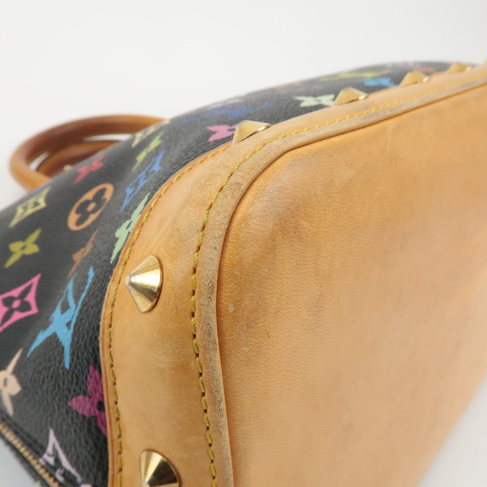 Louis Vuitton Monogram Multicolor Alma Hand Bag Noir M92646