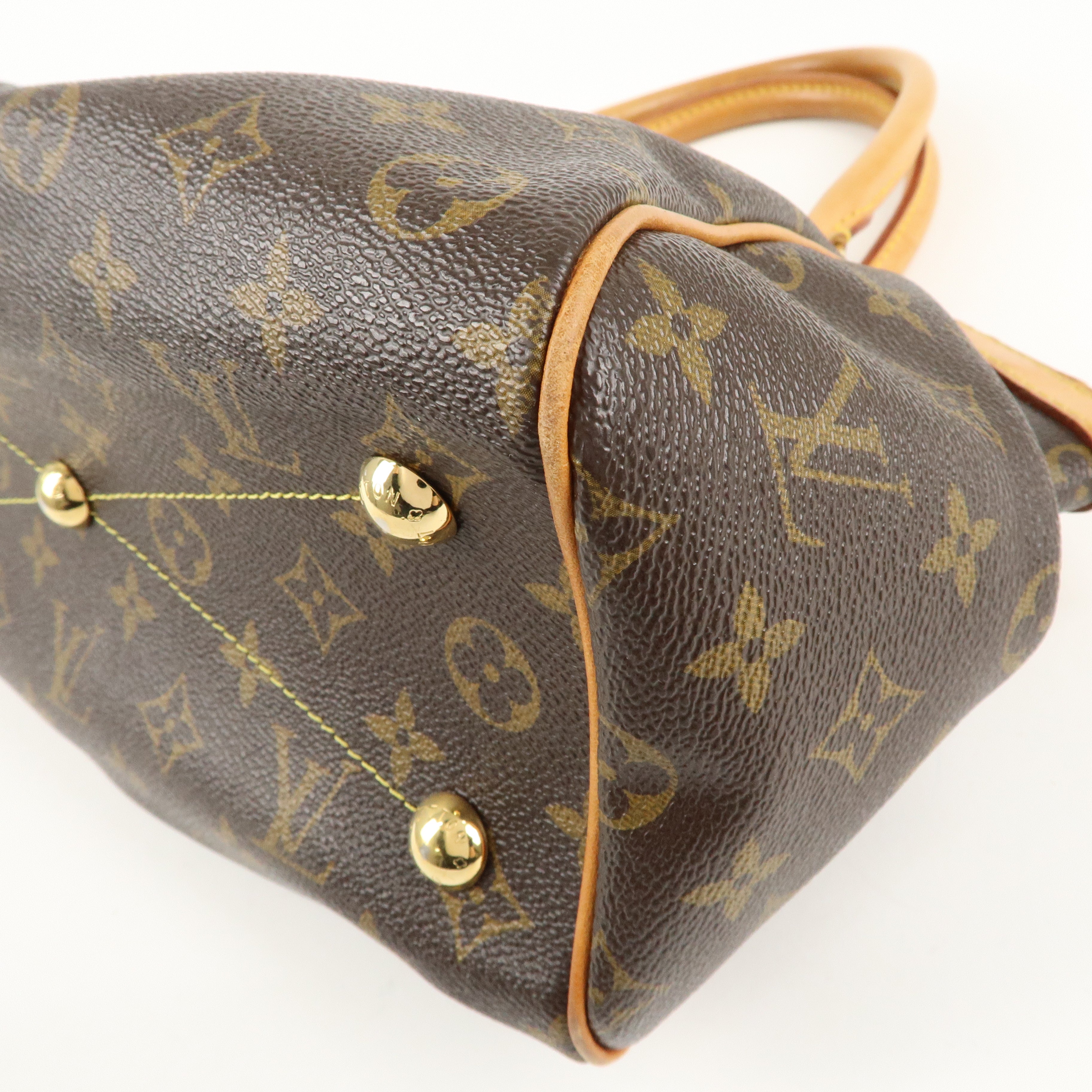 Louis Vuitton Monogram Tivoli PM Hand Bag Brown M40143